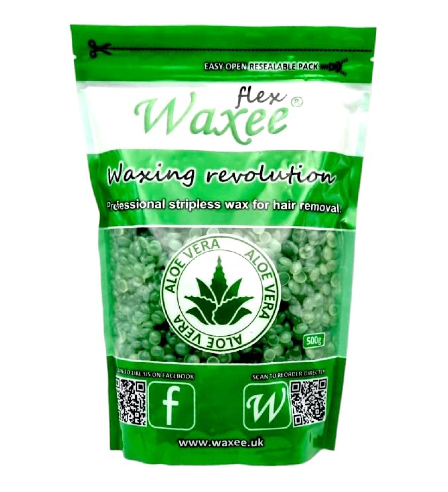 Film Hard wax Stripless hair removal Wax WAXEE flex 500g ALOE Pellets Bikini No strips! Brazilian waxing HOT!