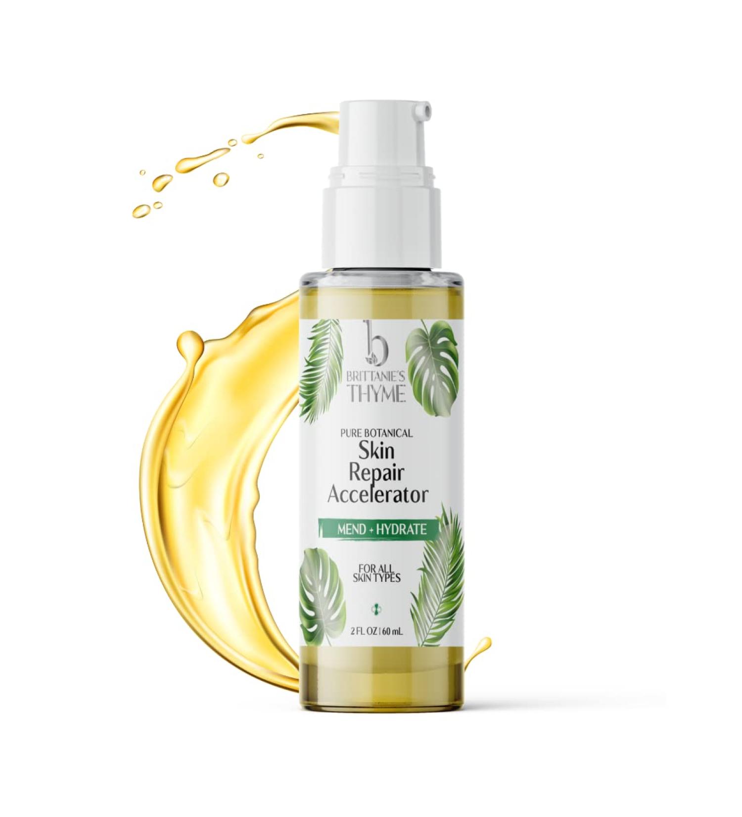 Brittanie's Thyme Skin Repair Accelerator for Scars & Stretchmarks | Natural Non-Toxic Treatment, Dermatologist Recommended for Deep Nourishment, Wrinkle Reduction, and Itchy Skin - Ideal for Damaged Skin & Tattoos - Buy Online on GoSupps.com