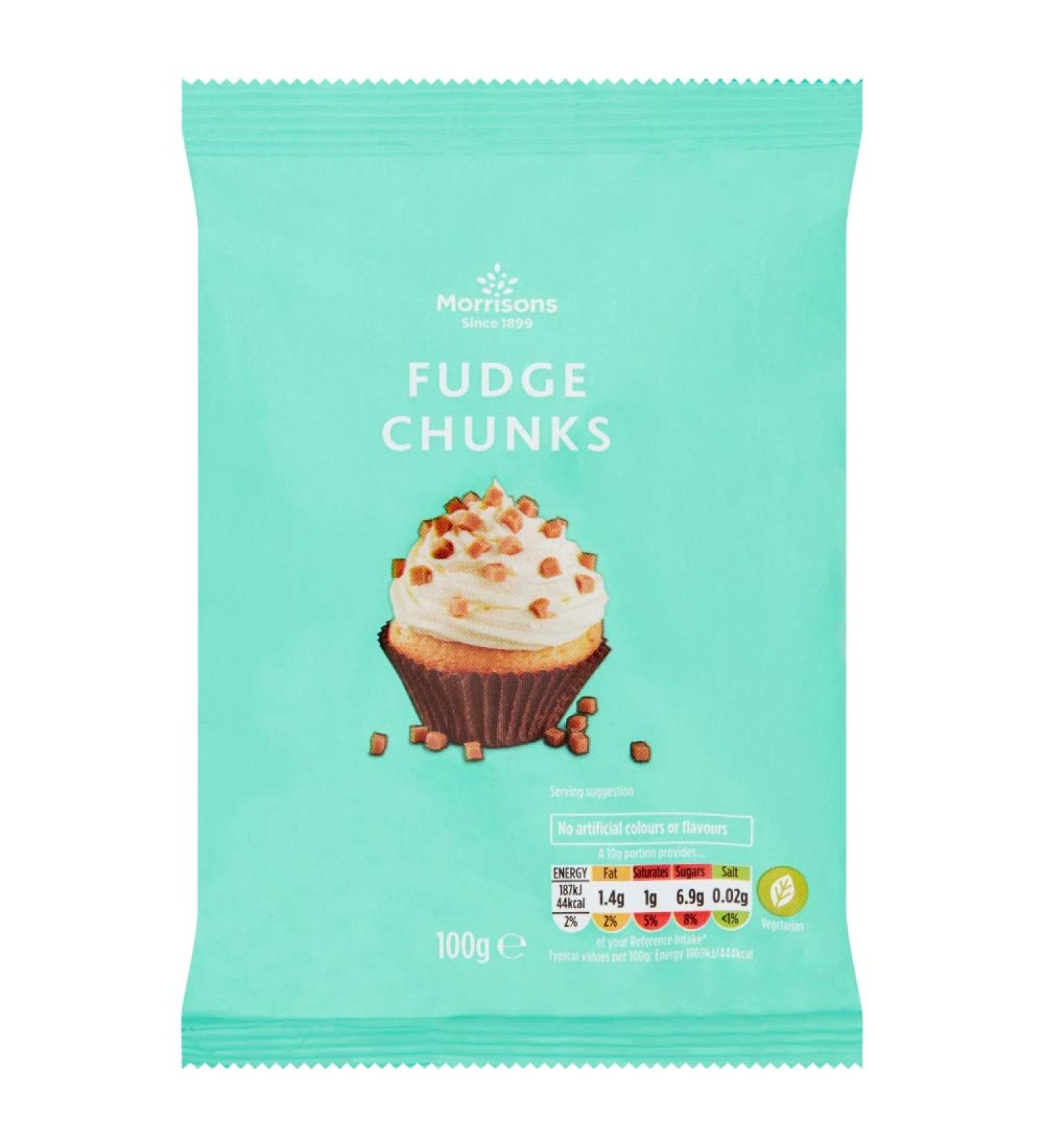 Morrisons Fudge Chunks 100 g x 10