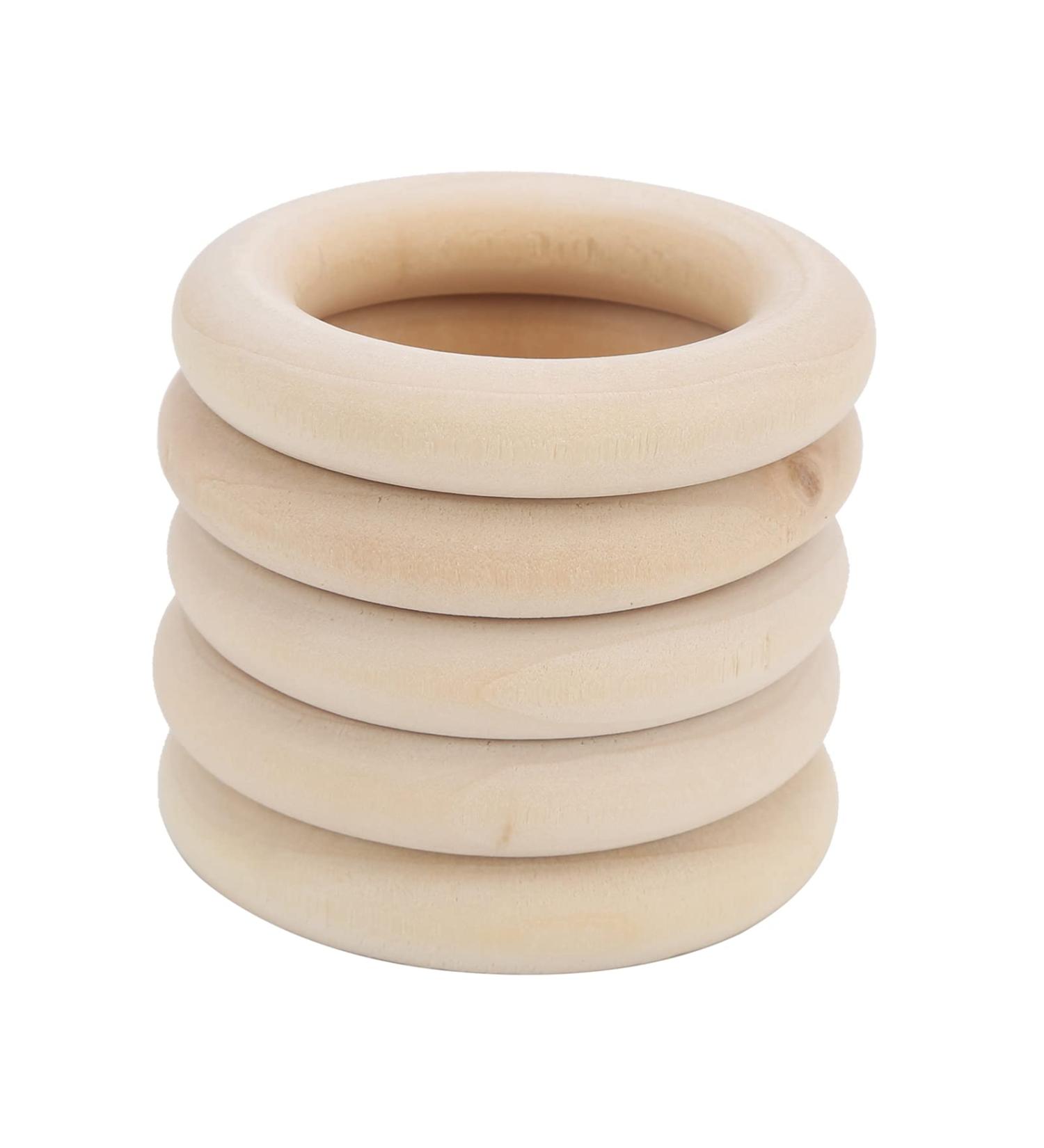 Buy Wooden Baby Teether - Durable Washable Rings for Teething Relief | Safe & Smooth 45mm Teething Toys - Buy Online on GoSupps.com