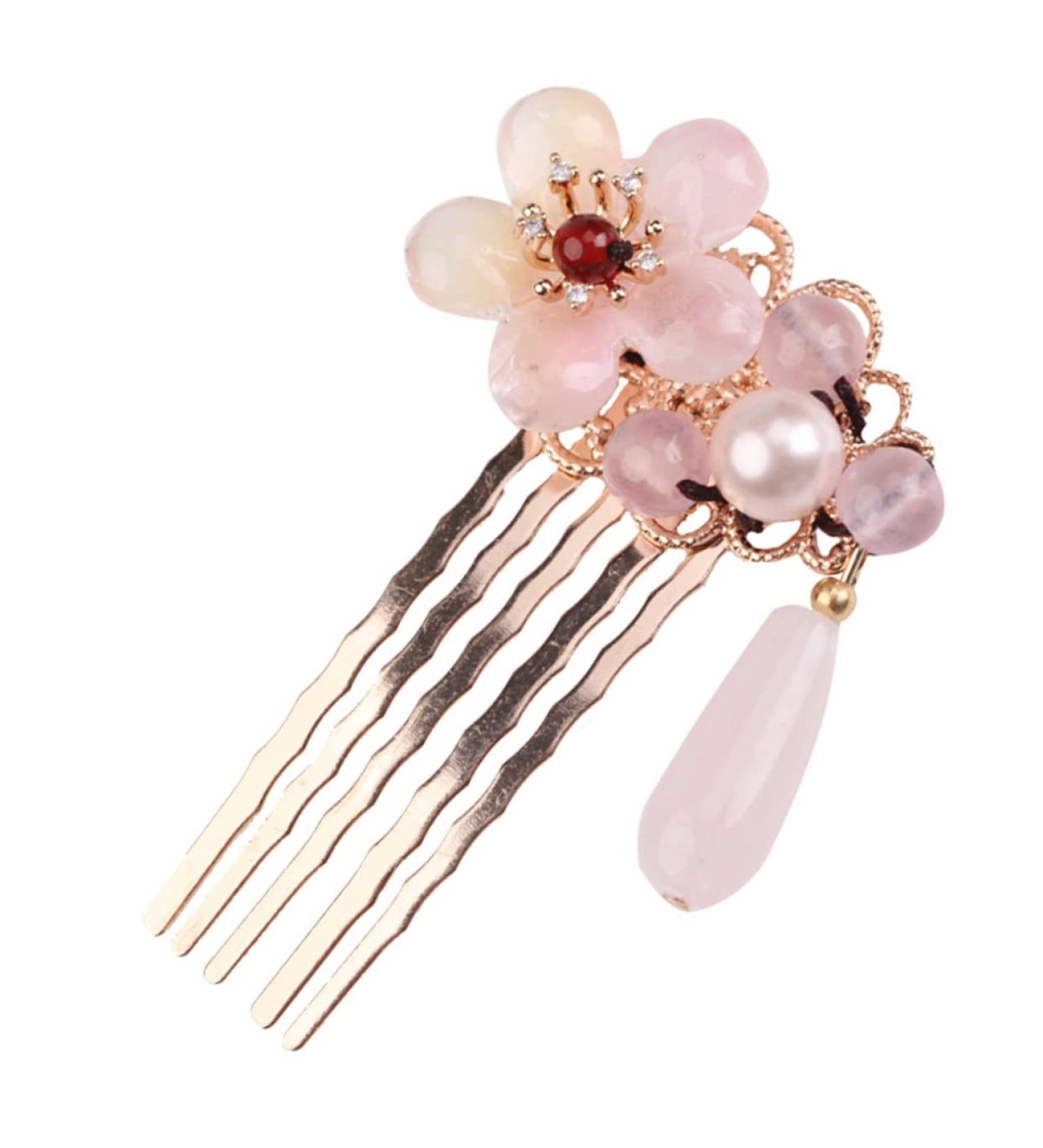 Ipetboom 1pc Hair Comb Hair Accessories Hair Gems for Women Bridal Hair Tiara for Girls Floral Hair Comb Flower Pearl Crystal Hair Hairpin Freshwater Pearl Bangs Comb Miss Wedding - Buy Online on GoSupps.com