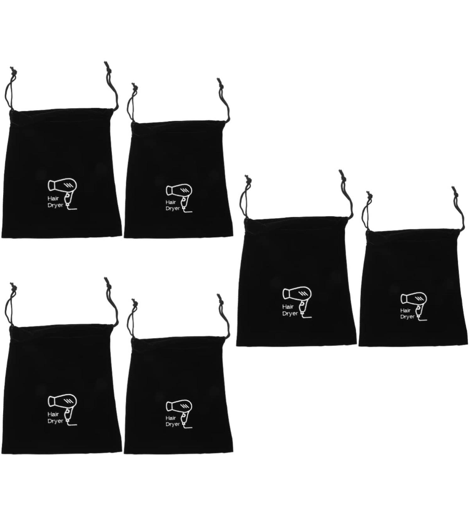 FOMIYES 6 Pcs Storage Bag Travel Hair Dryer Home Tools Hair Dryer Storage Travel Bag Bracket - Blackx3pcs 26x23cmx3pcs - Buy Online on GoSupps.com