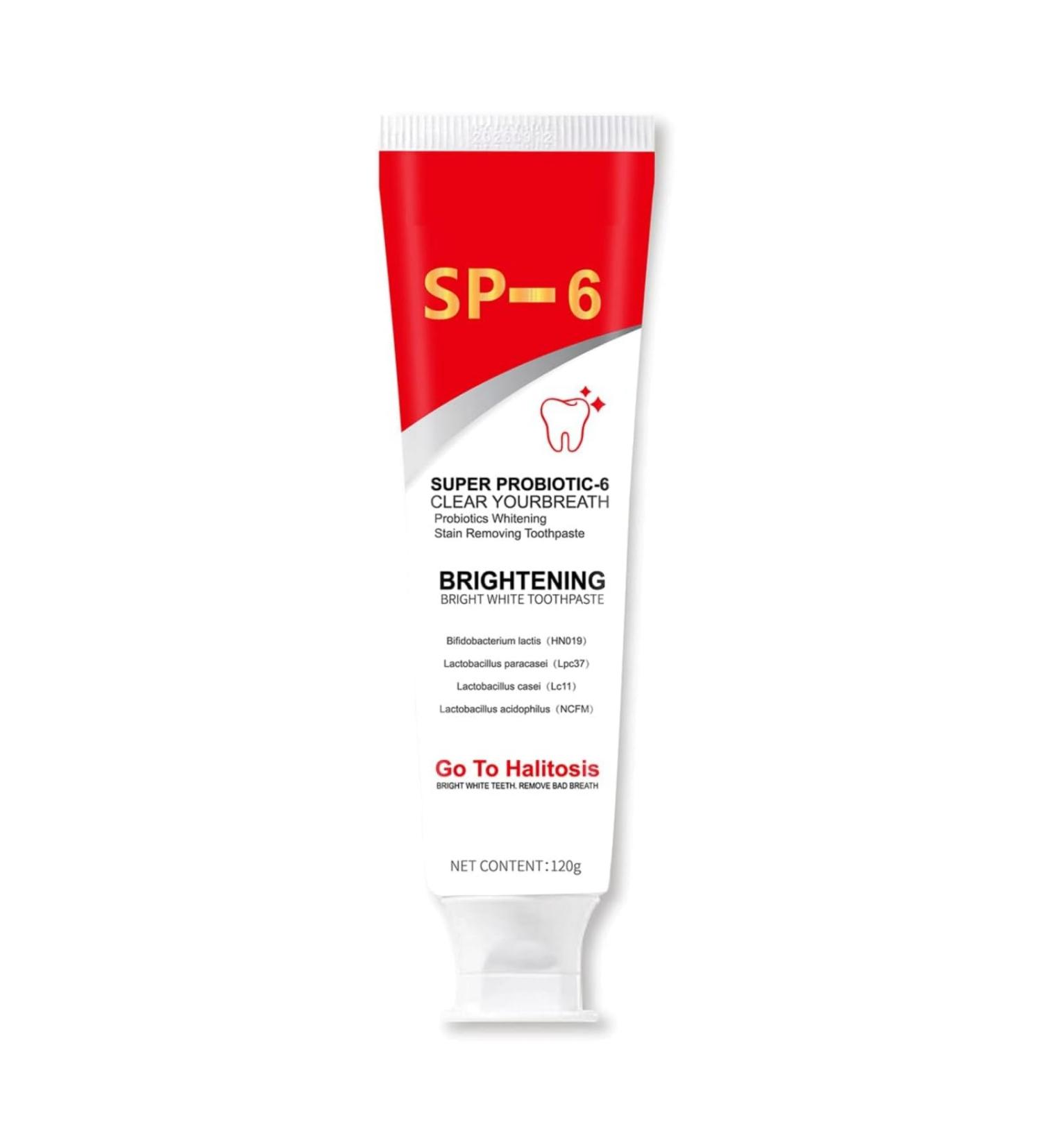 SP-6 Probiotics Whitening Toothpaste - Fresh Breath & Deep Cleaning Care (1PC) | Ultra Whitening & Brightening - Buy Online on GoSupps.com