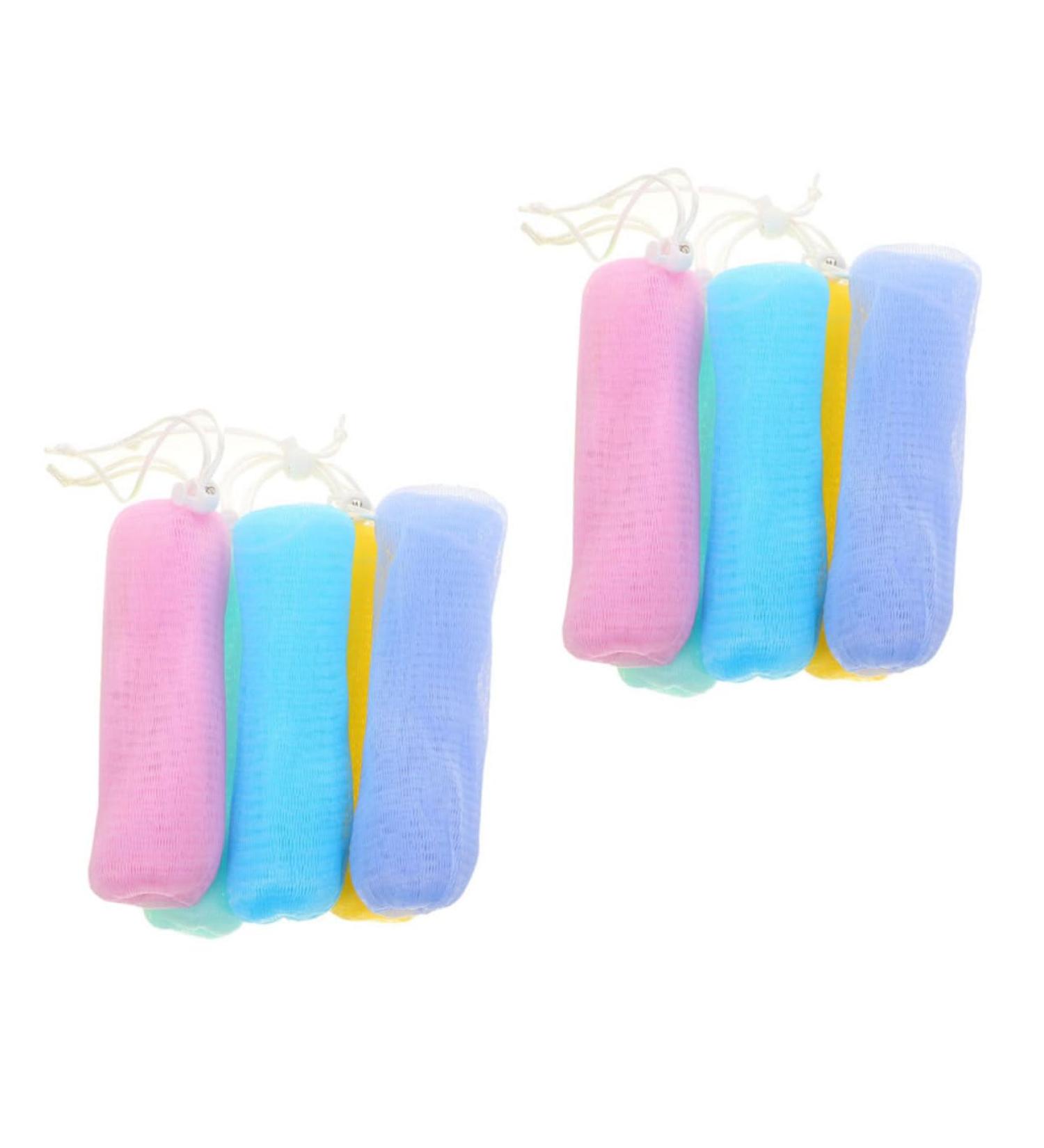 Healeved 10pcs Foaming Soap Mesh Bag Face Soap Pouch Soap Exfoliating Scrubber for Body Drawstring Soap Bags 14.5x5cm As Shown 1 - Buy Online on GoSupps.com