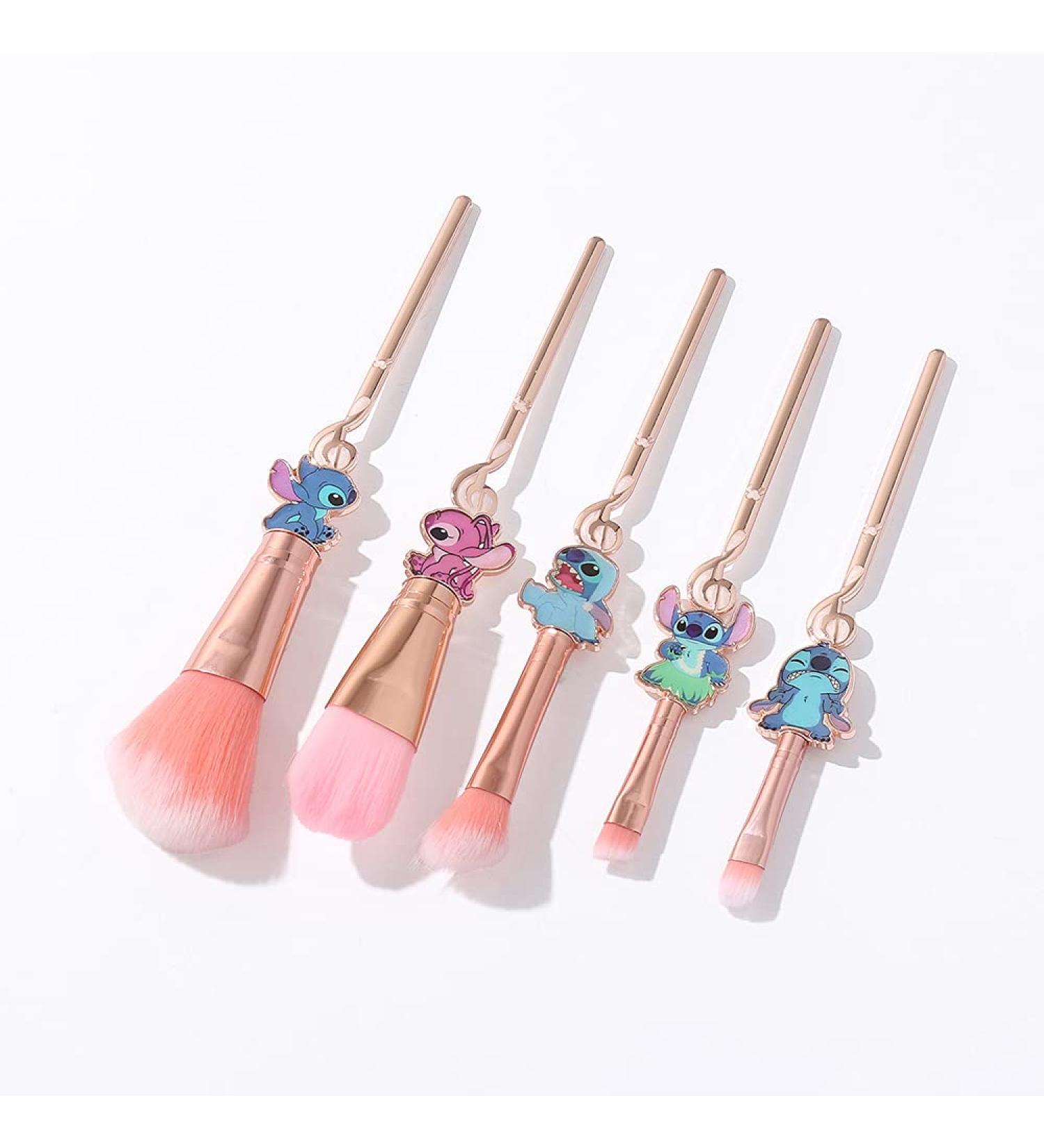 Interstellar Baby Makeup Brushes Set - 5Pcs Stitch Theme Brushes - Premium Synthetic Foundation & Eyeshadow Brush Set - Ideal Gift for Young Girls & Women - Pink - Buy Online on GoSupps.com