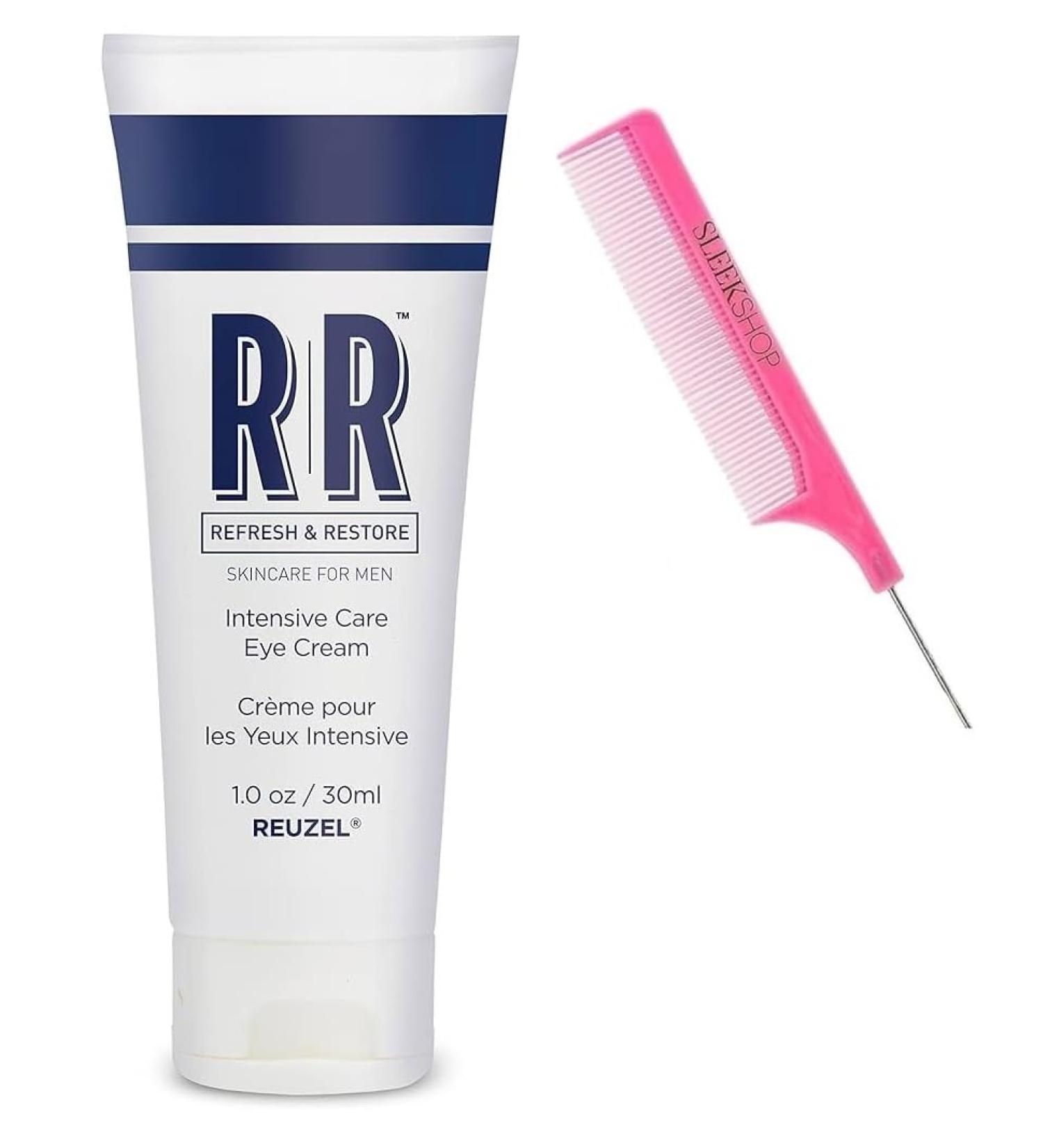 yper Comb + R z INTENSIVE CARE EYE CREAM (30 mL) Refresh & Restore Skincare for Men Hair Styling Product for Man (w/SIeekshop Pink Comb) (Intensive Care Eye Cream (1 oz))