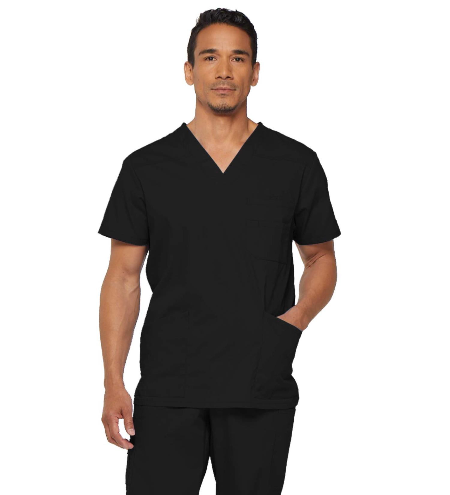 Dickies Xtreme Stretch Men's V-Neck Scrub Top Medium Black - Buy Online on GoSupps.com