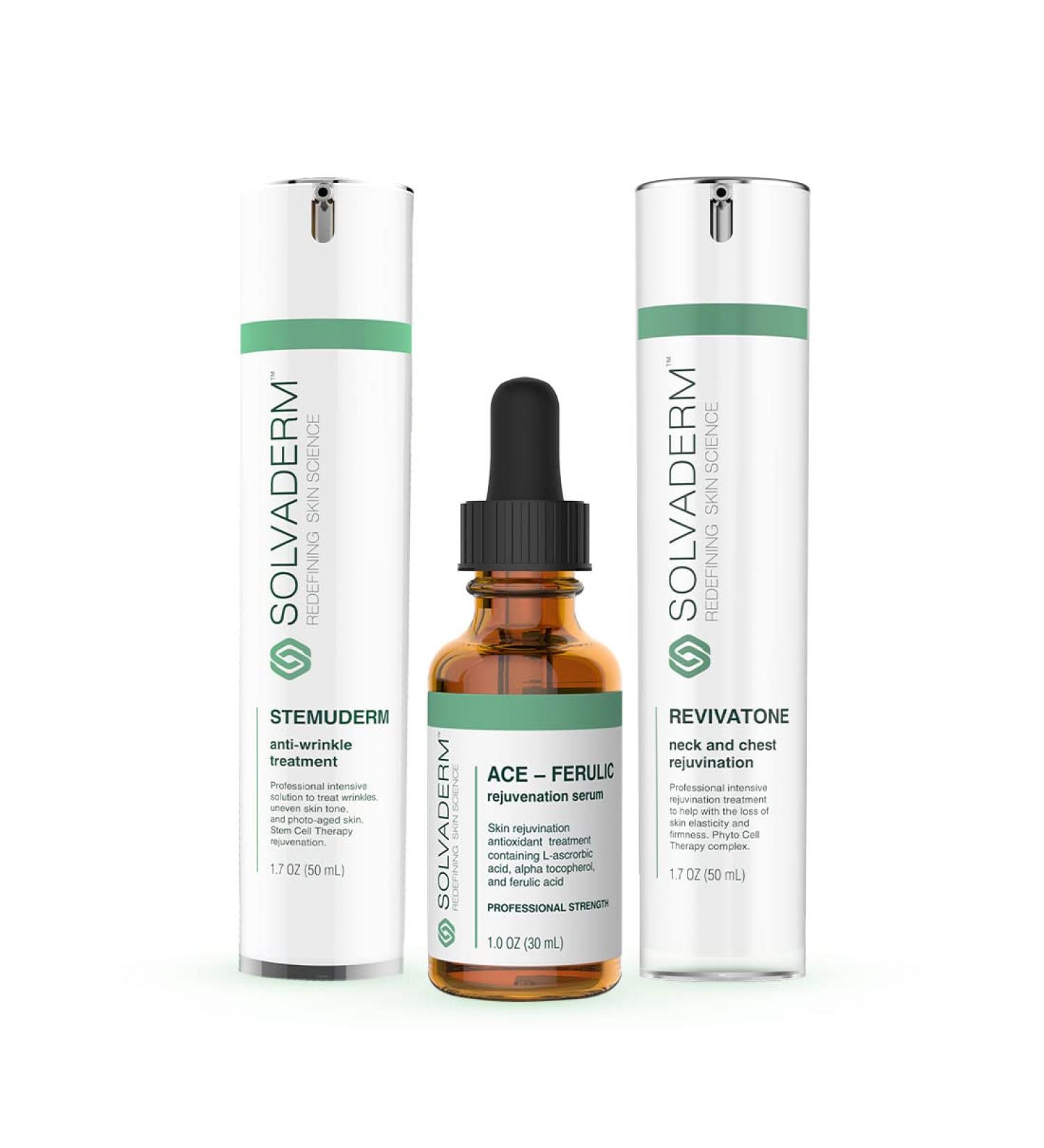 Solvaderm Radiance Recharge Bundle Provides Evenly-Toned Skin That s Supple and Fully Protected (Pack of 3)