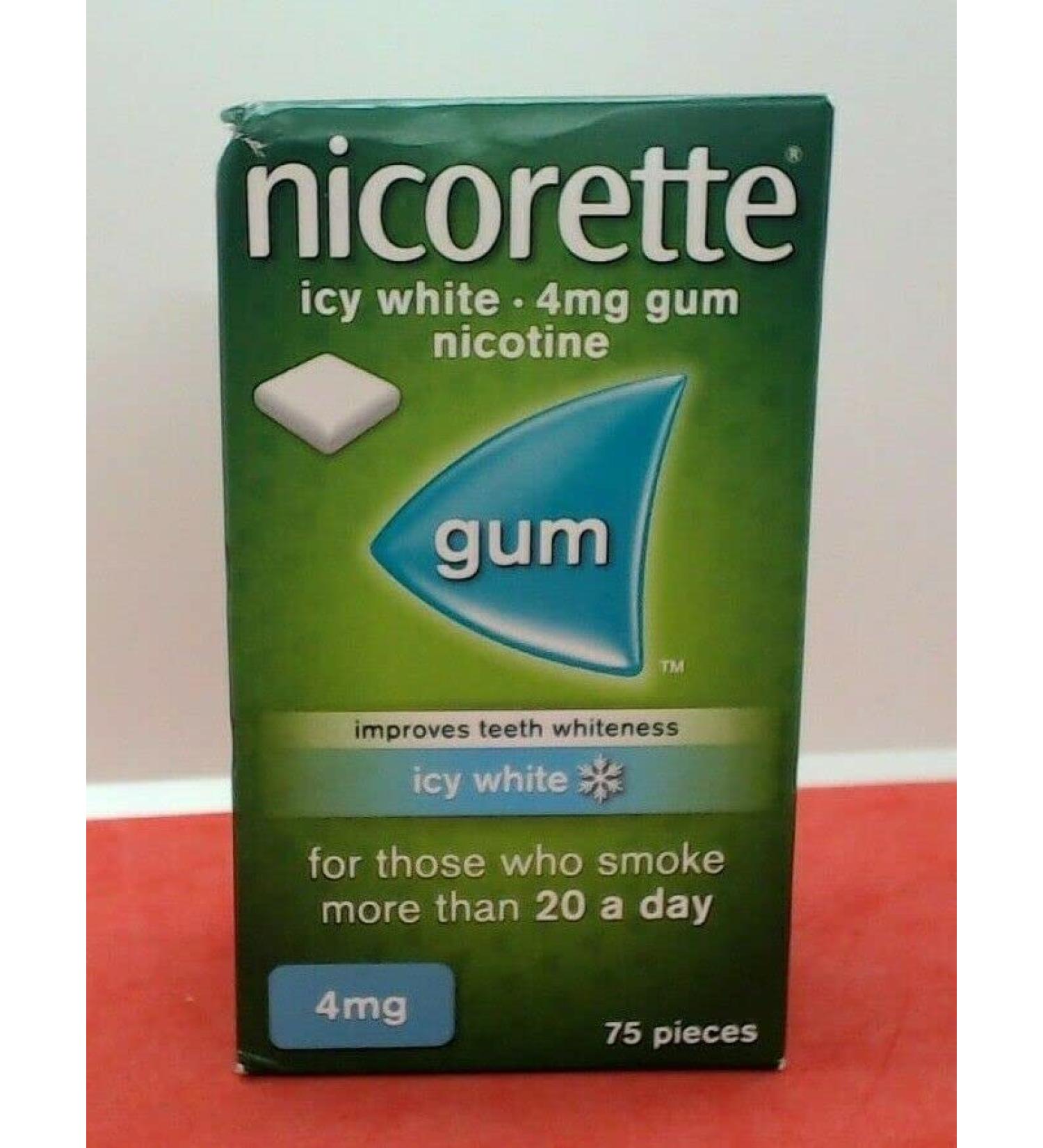 Nicorette ICY White 2mg Gum -30 Pieces (2 x 15) No1 Smoking Cessation Aid