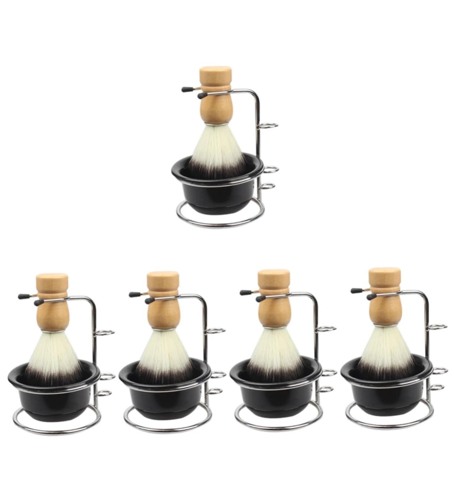 Frcolor Metal Razor Brush & Bowl Holder Set - 5pcs Stainless Steel Storage for Body Care & Hairdresser | International Shipping - Buy Online on GoSupps.com