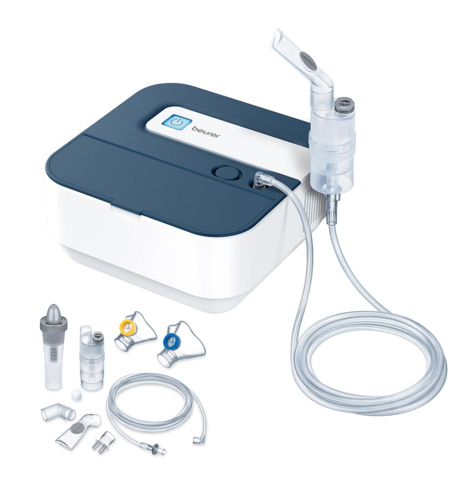 Beurer IH 28 Pro Inhalator - High-Performance Compressor for Adults & Kids | Silicone Masks & Nasal Shower Included - Buy Online on GoSupps.com