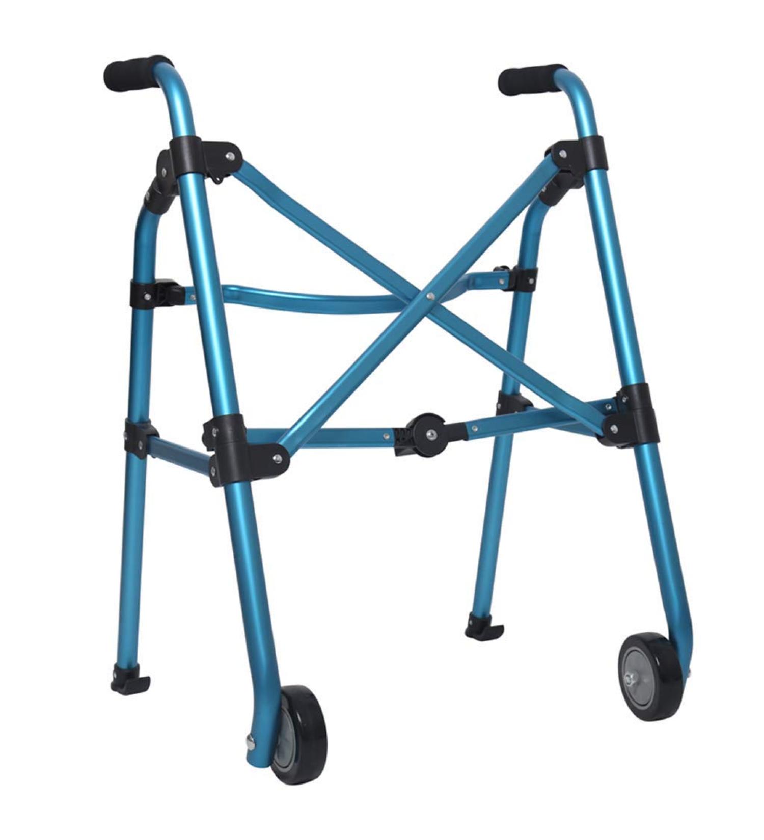 Walkers for Seniors with Seat and 2 Wheels Walkers for Seniors Lightweight Foldable (Aluminum Alloy) Blue Interesting - Buy Online on GoSupps.com