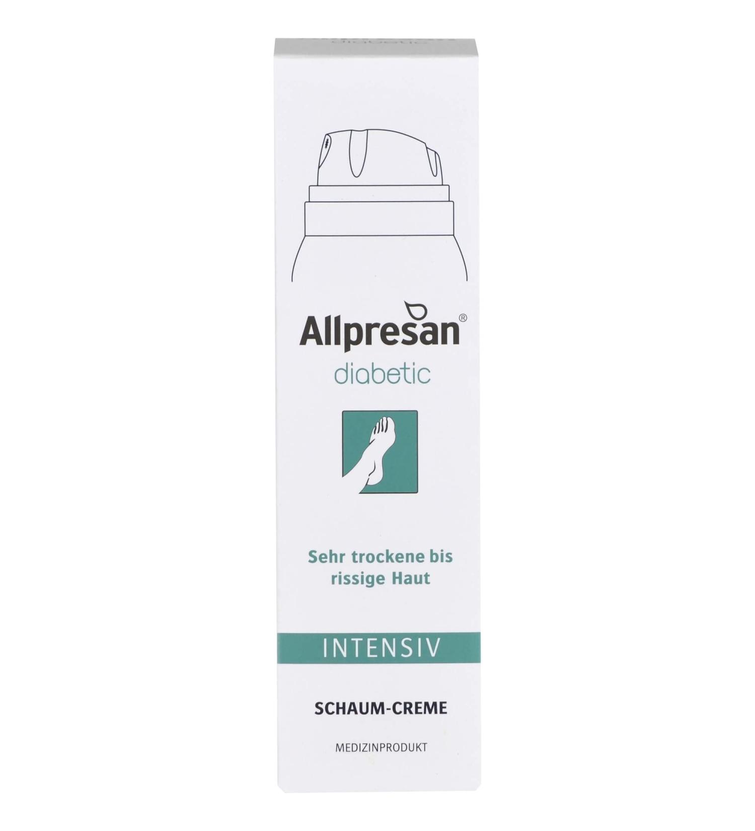 Allpresan Diabetic Intensive Foam Cream - 125ml for Very Dry & Cracked Foot Skin - Ideal for Diabetes Mellitus - Buy Online on GoSupps.com