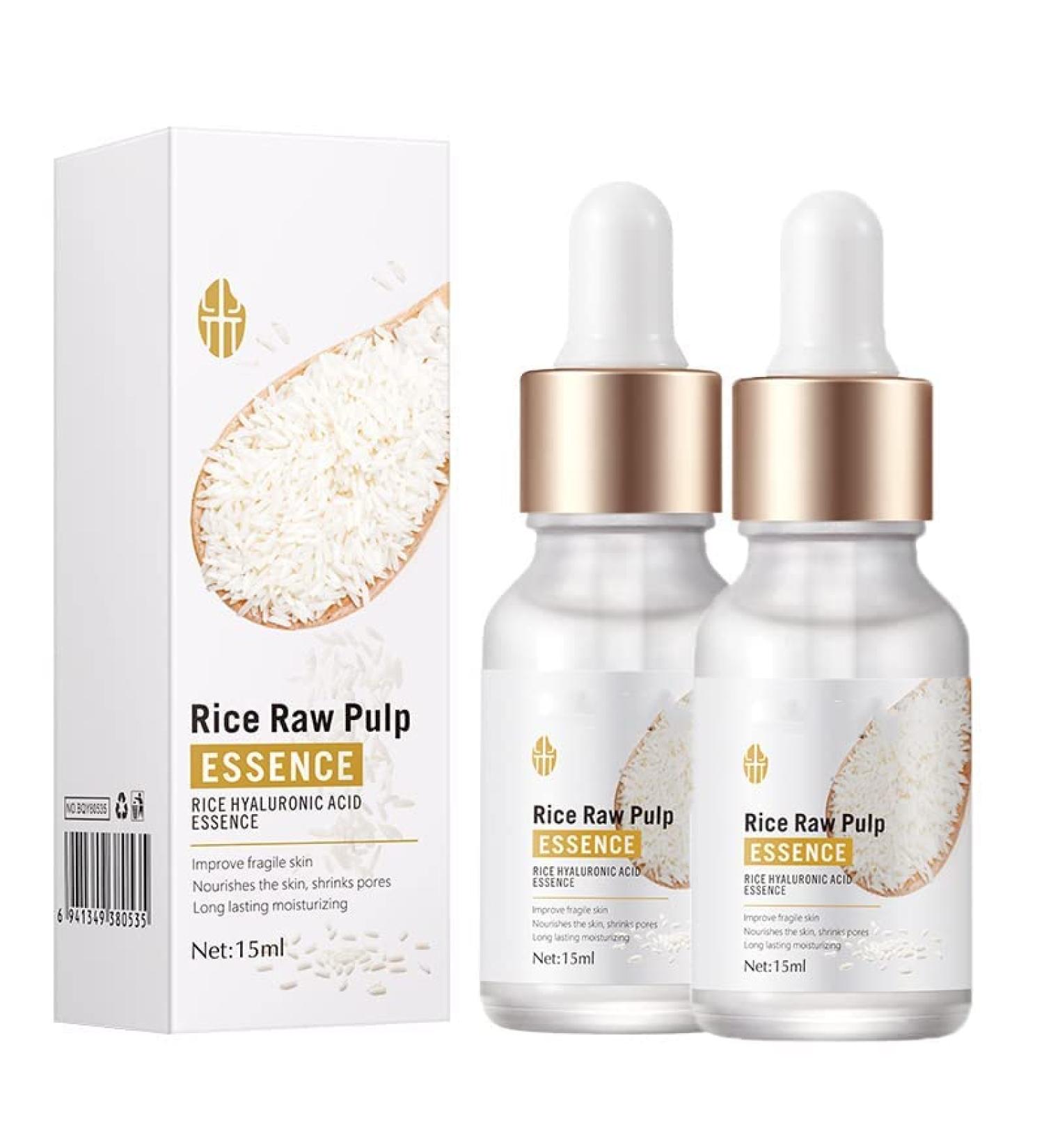 White Rice Serum for Face Exfoliation and Dark Spot Removal - 2PCS Set - Buy Online on GoSupps.com