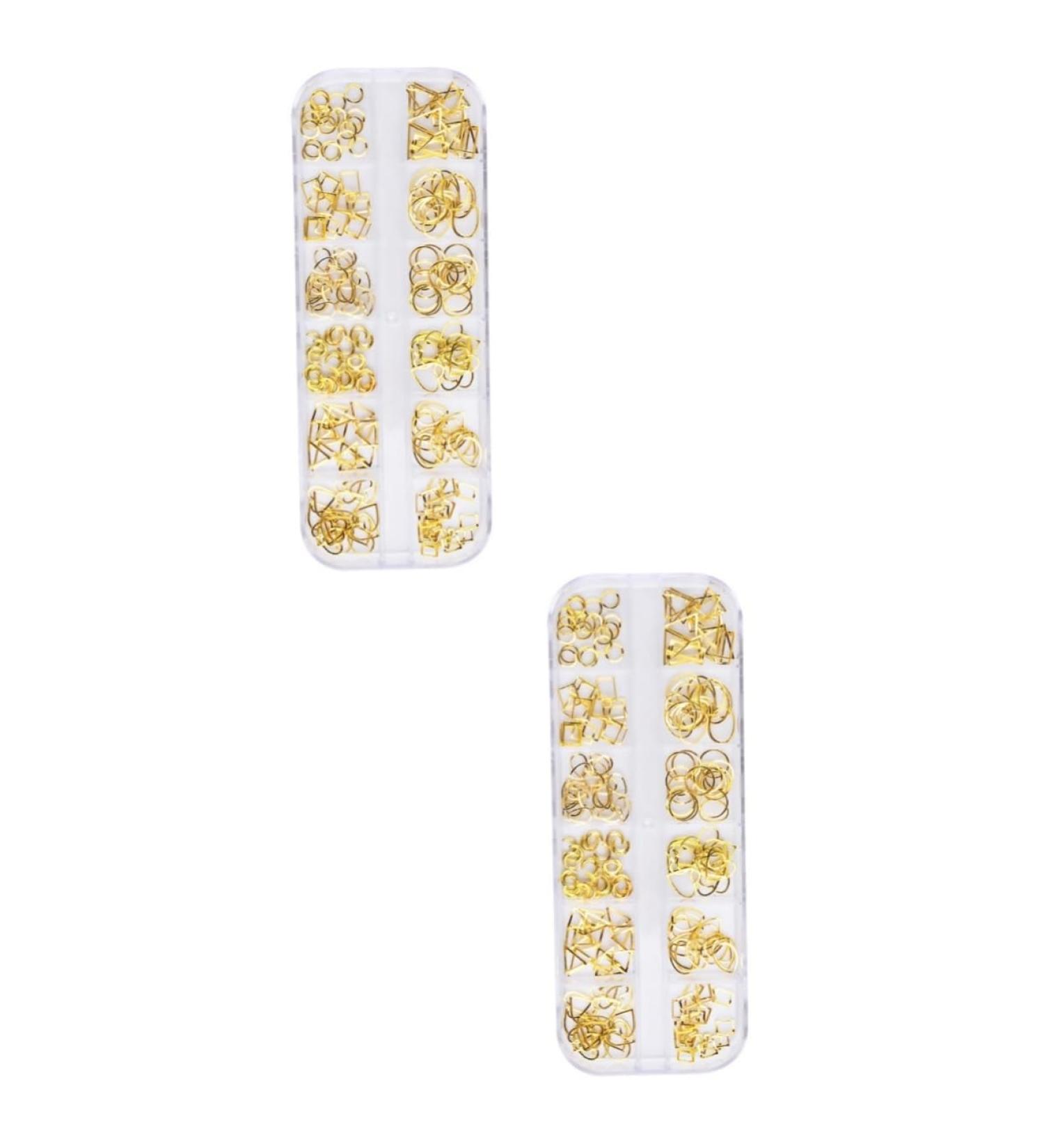 Abaodam 2 Boxes Nail Tools Manicure Tools Rose Gold Decorations Nail Decorations for Nail Art Nail Art Decoration Diy Nail Accessories Nail Art Ornaments Hollow Out 3d Nail Supplies - Buy Online on GoSupps.com