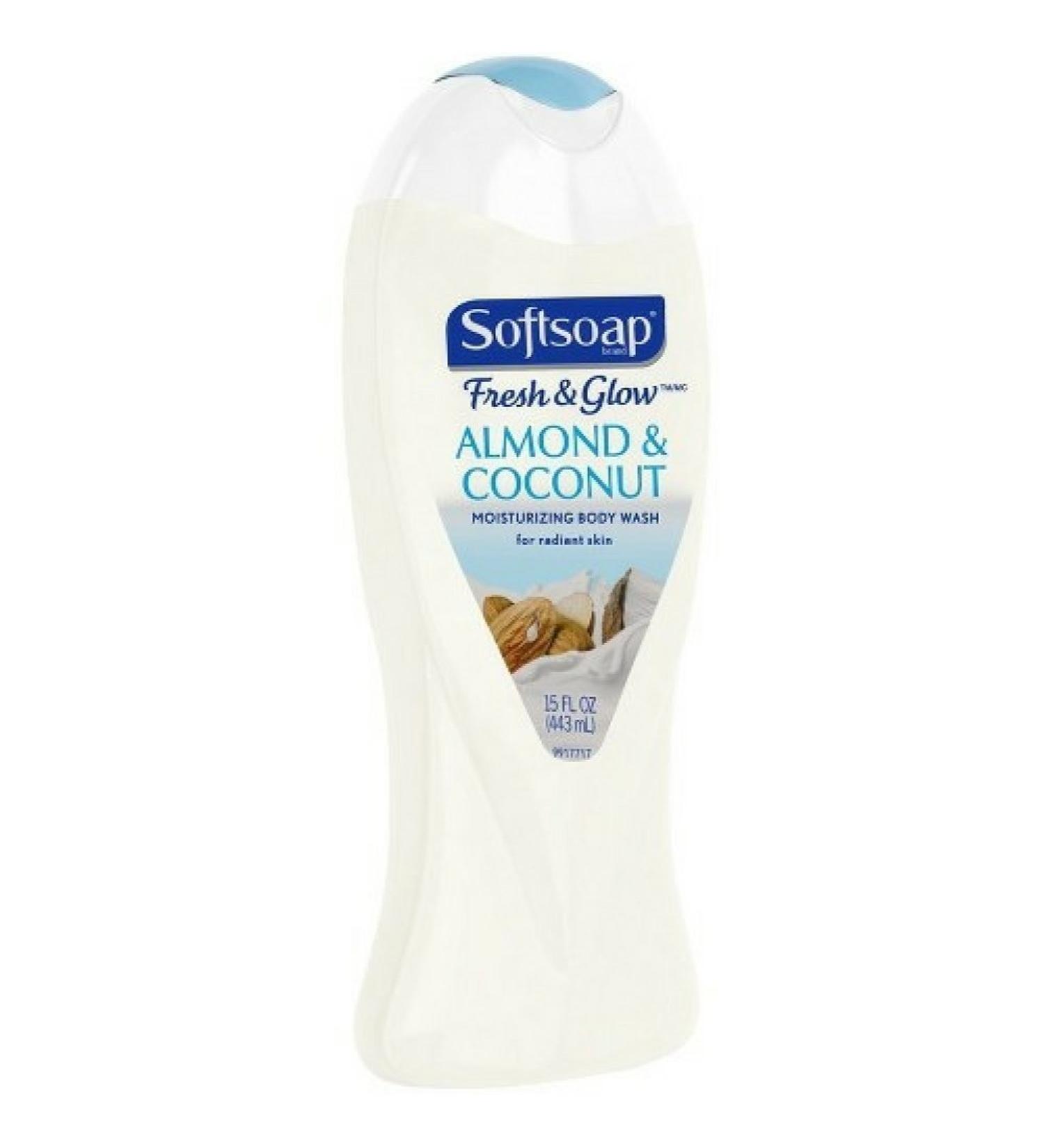 Softsoap Fresh & Glow Almond & Coconut Body Wash 15 oz Hydrating Shower Cream