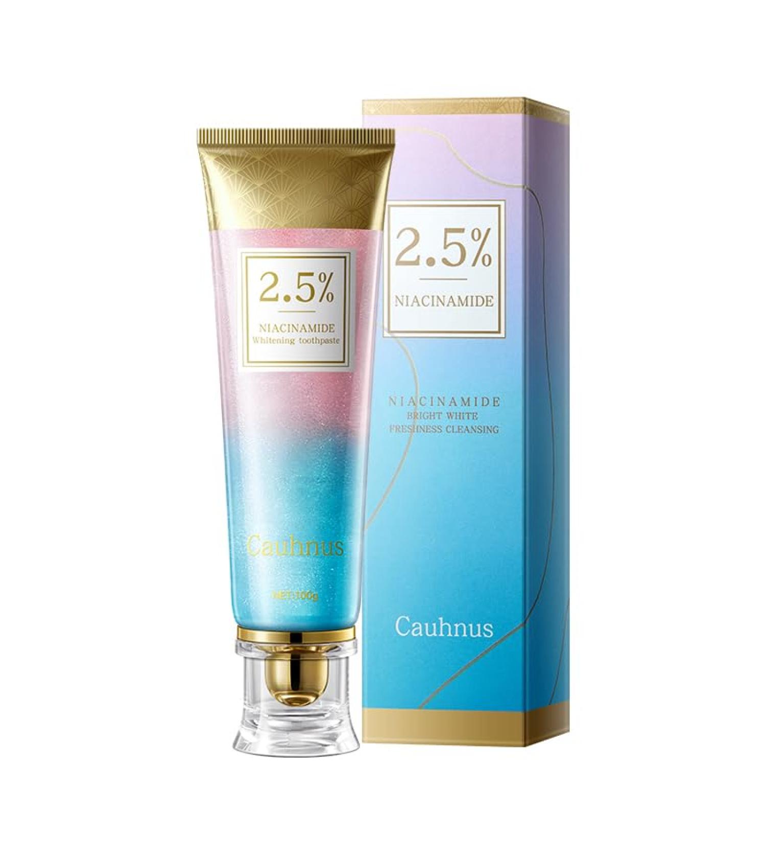 Niacinamide Whitening Toothpaste 2.5% Niacinamide Intensive Whitening Toothpaste Fluoride-Free Formula Deep Stain Removal Fresh Breath Daily Oral Care (1) - Buy Online on GoSupps.com