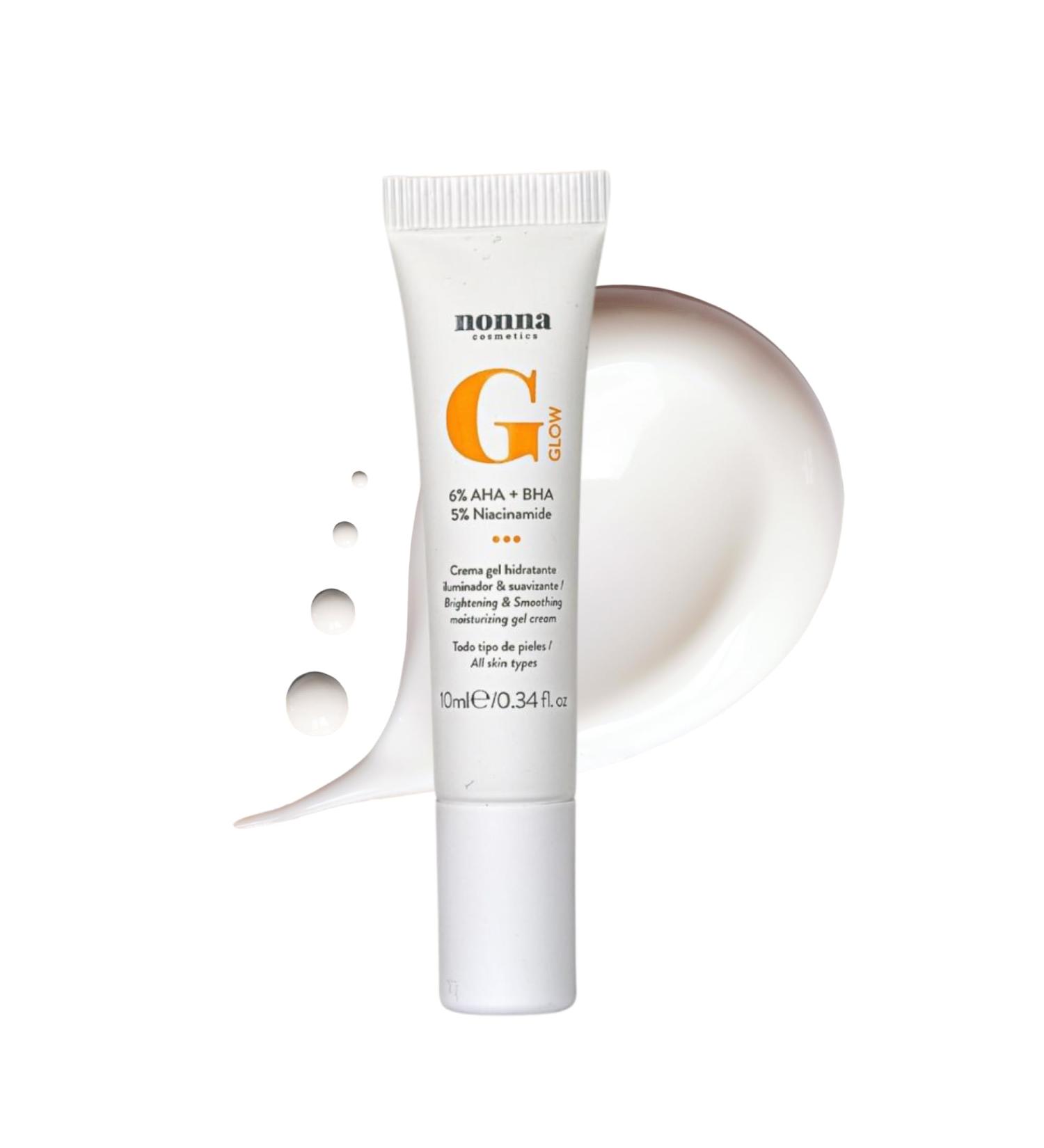  Nonna Cosmetics Nonna Cosmetics GGLOW 5% - Face cream for enlarged pores blemishes and acne - Glycolic acid & niacinamide - 10 ml (travel size) (10 ml) - Buy Online on GoSupps.com