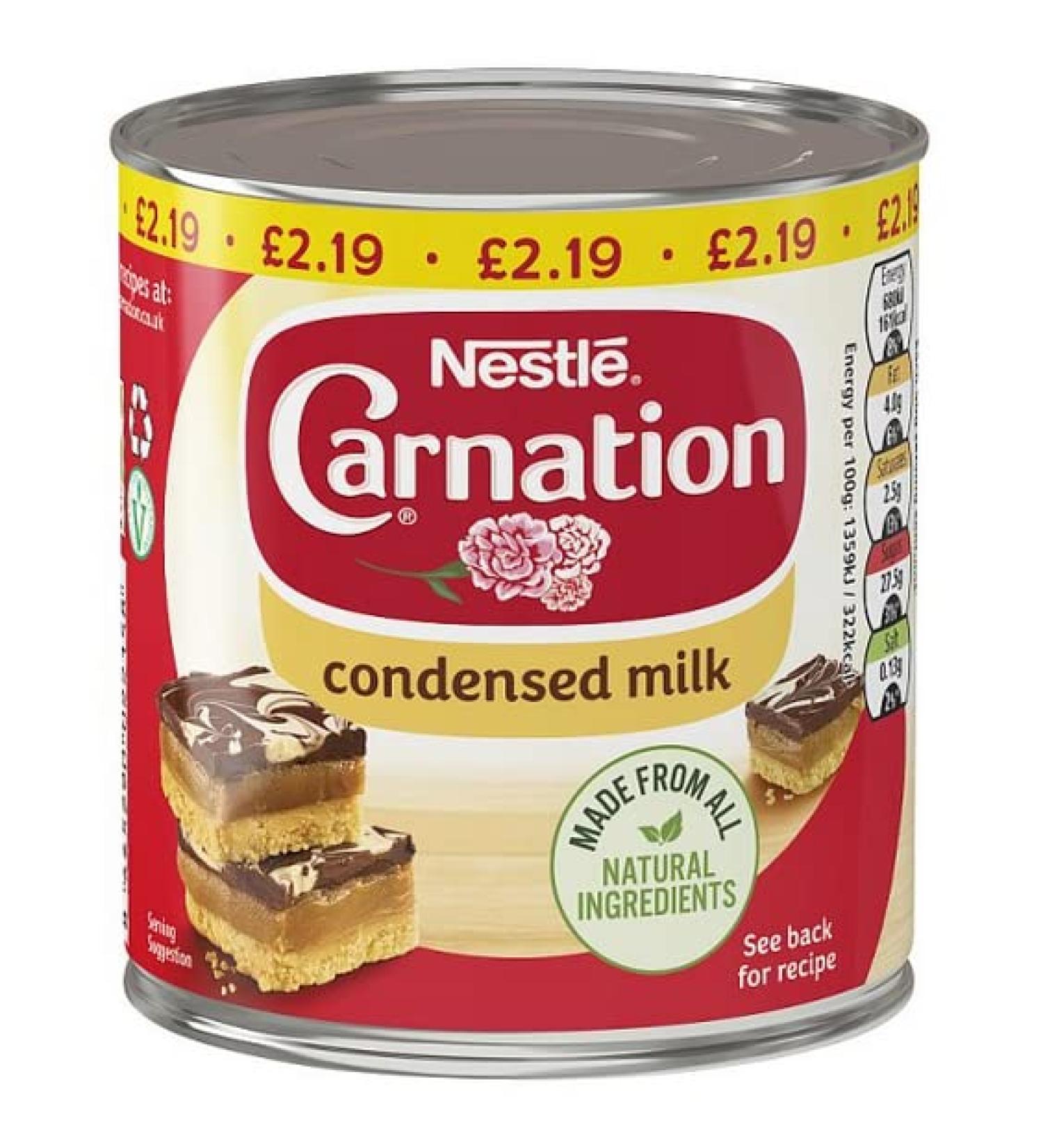 Nestle Carnation Condensed Milk Tin PM 2.19 397g