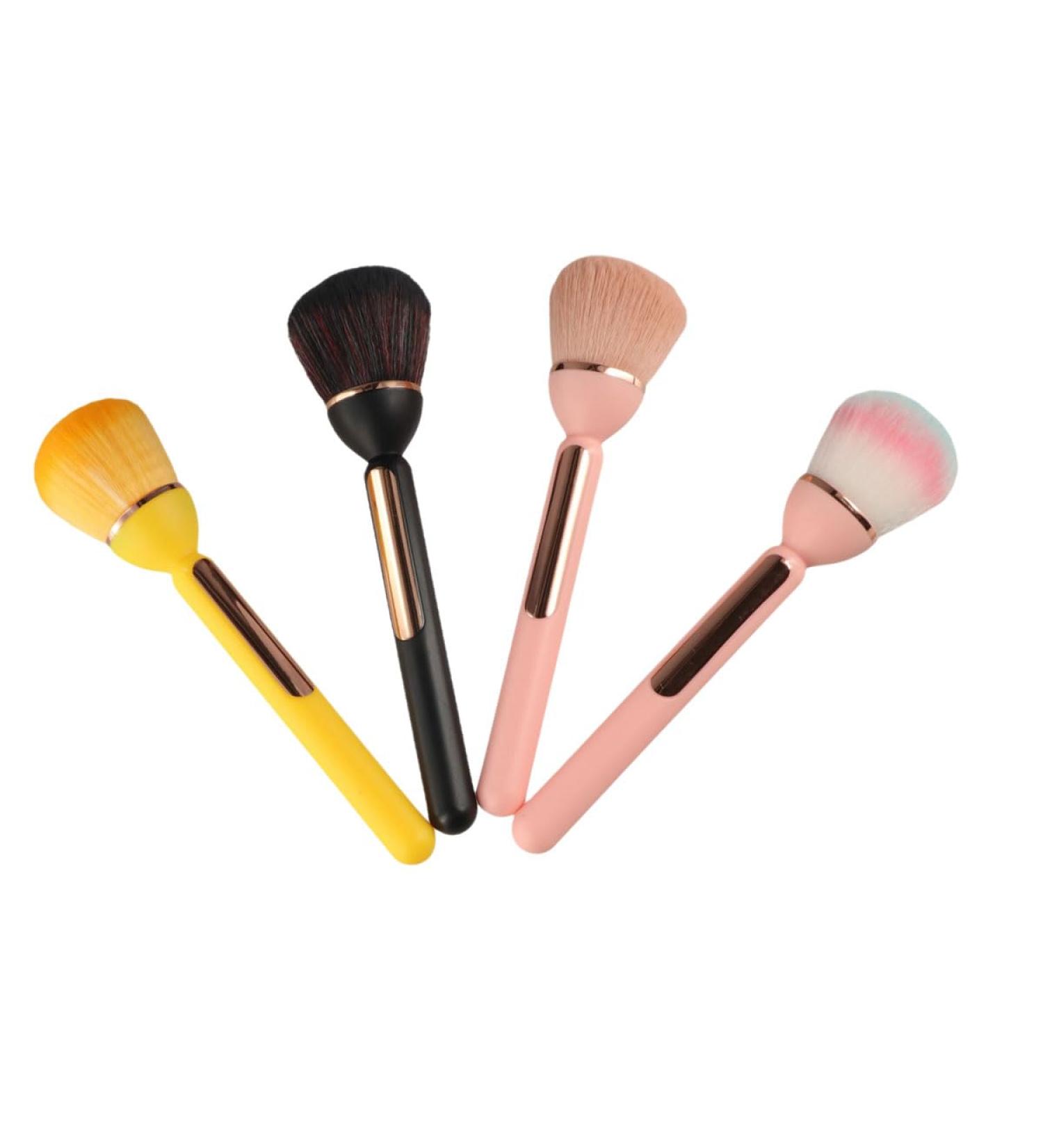 Small Light Bulb Blush Brush Set - 4PCS Nail Dust & Portable Makeup Brushes | Perfect Powder Remover for Flawless Beauty - Buy Online on GoSupps.com