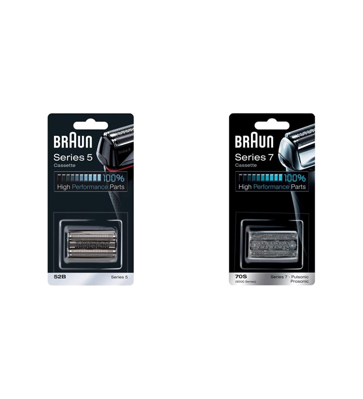 Braun Series 5 & 7 Electric Shaver Heads Bundle - Compatible with 52B & 70S | International Shipping Available - Buy Online on GoSupps.com