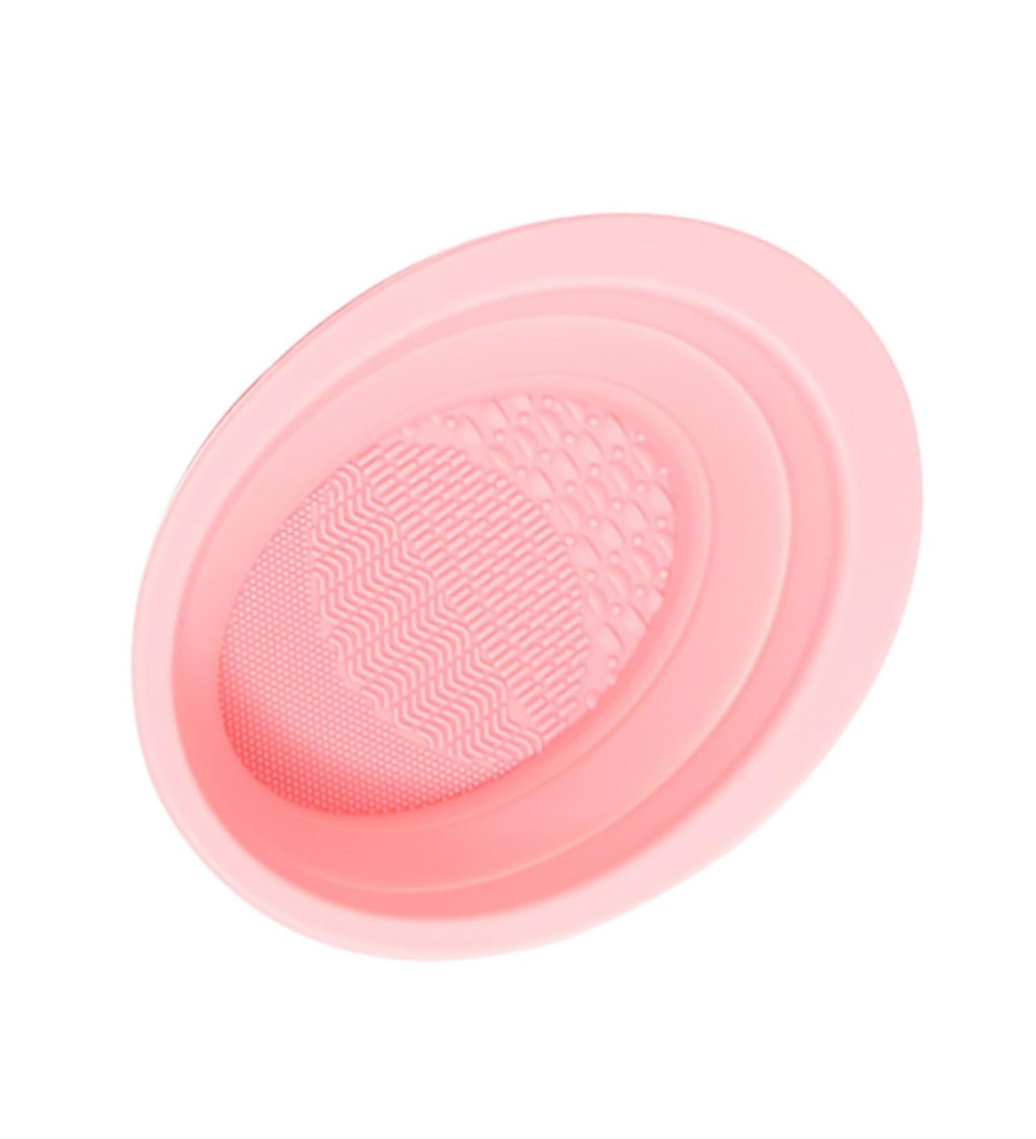 Housoutil Makeup Brush Scrub Pad Scrubber Brush Cleaning Bowl Foldable Bowl Silicone Brush Cleaning Pad Folding Silicone Bowl Makeup Accessories Brush Cleaning Tool Silica Gel Pink - Buy Online on GoSupps.com