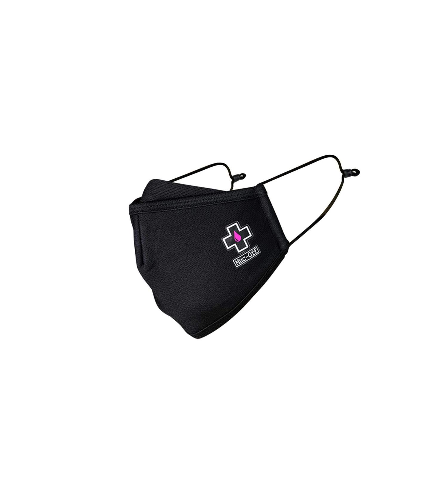 Muc-Off Black Reusable Face Mask Large - Adjustable with Mid-Layer Filter - Washable Up To 20 Times (Pack of 1) - Buy Online on GoSupps.com