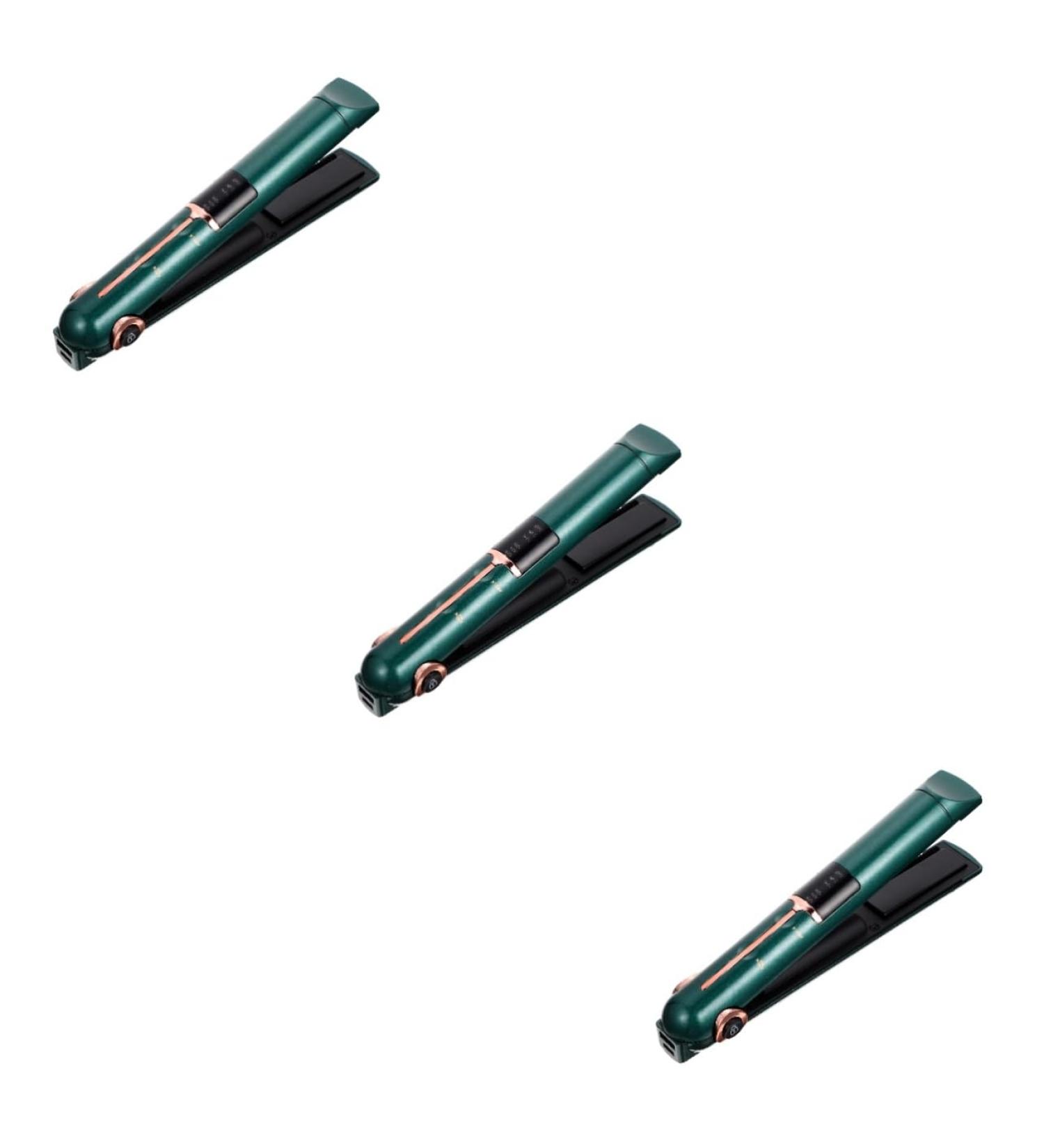 OHPHCALL 3pcs Curling Iron Mini Hair Straightener Travel Curling Wand Hair Curler Abs Green 21X4X3.5CMx3pcs Greenx3pcs - Buy Online on GoSupps.com