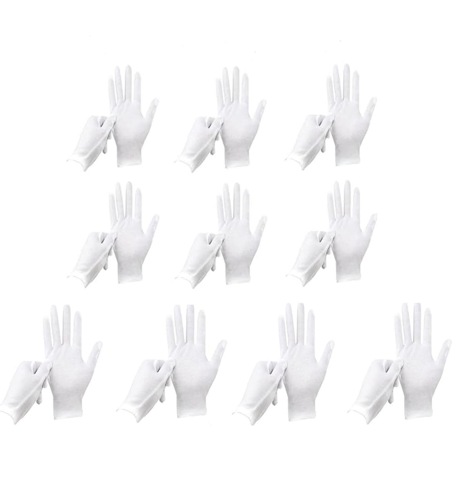 10Pairs Soft Cotton Gloves Large Size Stitched White Gloves for Dry Hand Moisturizing Cosmetic Hand Spa and Coin Jewelry Silver Inspection Soft Cotton Gloves Coin Jewelry Silver Inspection Gloves. - Buy Online on GoSupps.com