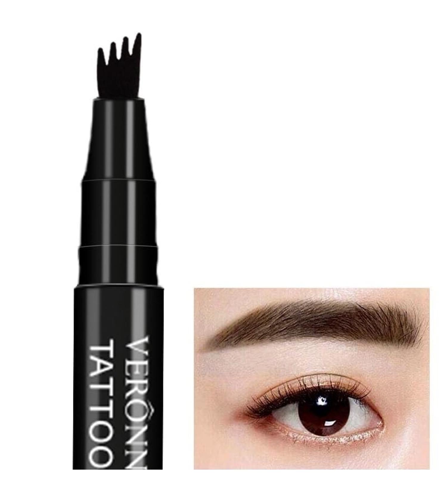 Four Forked Liquid Water Eyebrow Pencil 3D Simulation Native Eyebrow Natural Anti Sweat Eyebrow Pencil Four Colors (Color : 04) - Buy Online on GoSupps.com