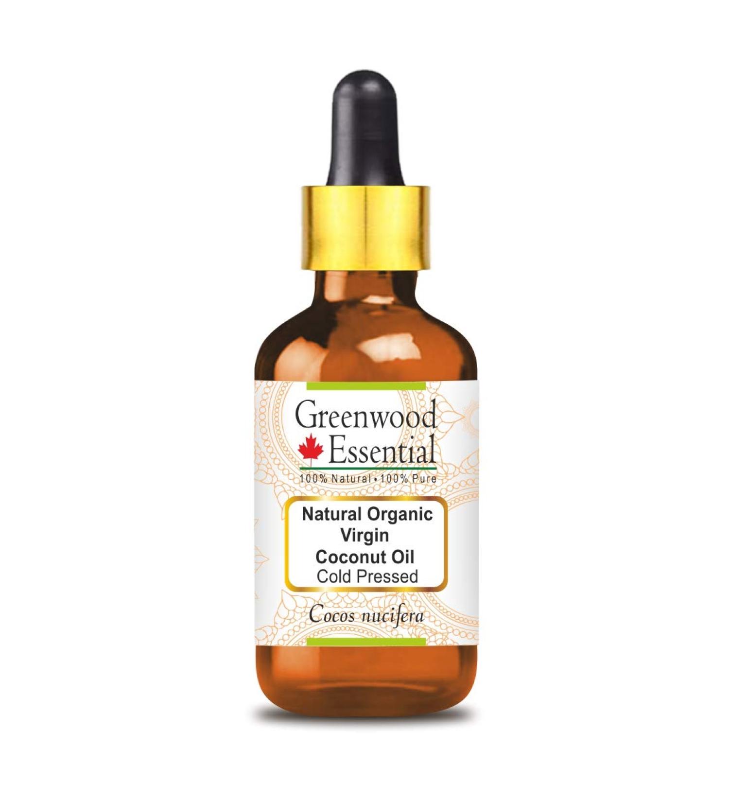 Buy Organic Virgin Coconut Oil - Pure Cold-Pressed Coconut Oil 100ml | Greenwood Essentials - Buy Online on GoSupps.com