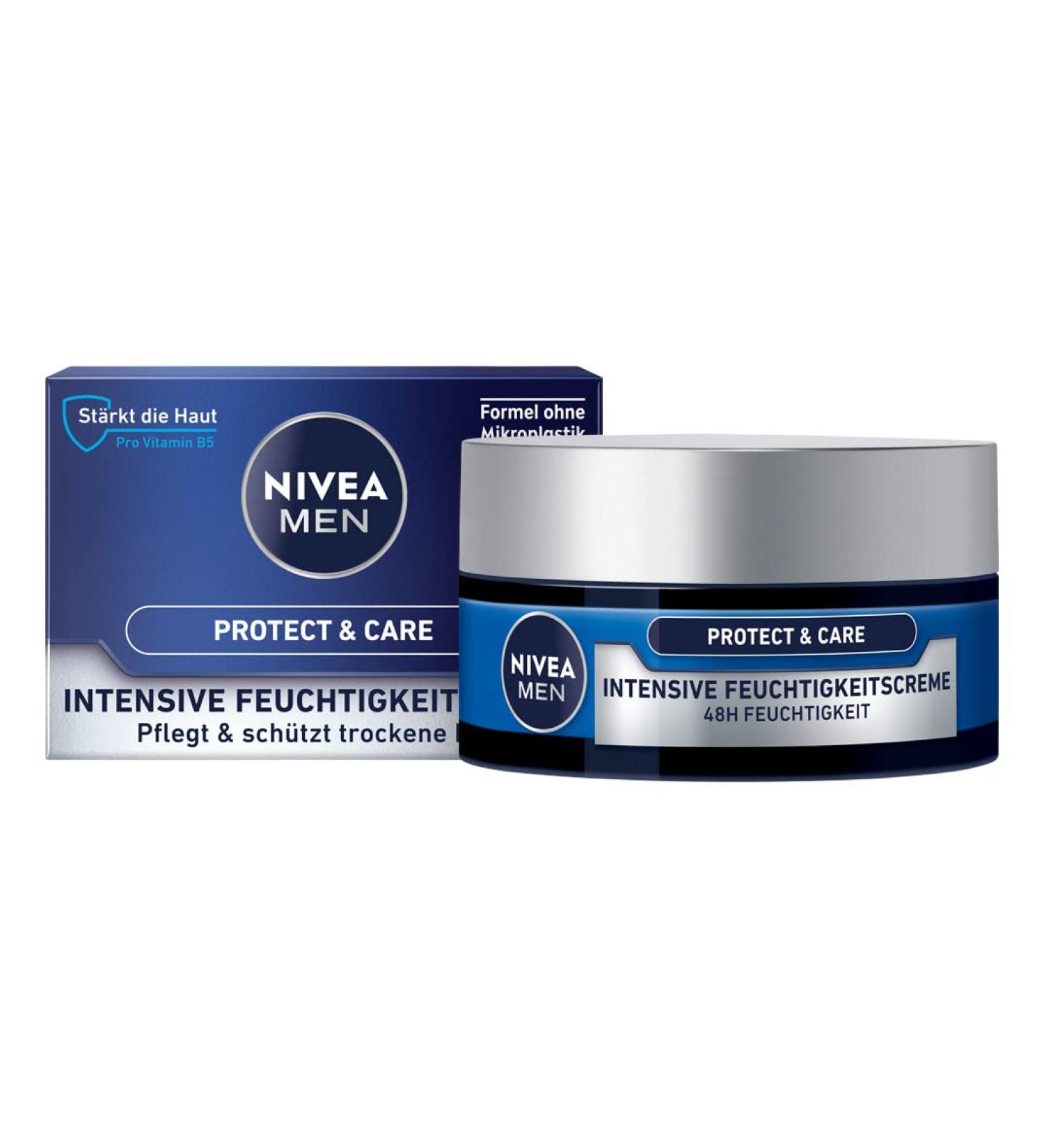  NIVEA MEN NIVEA MEN Protect & Care Intensive Moisturizing Cream in a Pack of 3 (3 x 50 ml) Soothing Face Cream for Men Moisturizing Day Cream - Buy Online on GoSupps.com