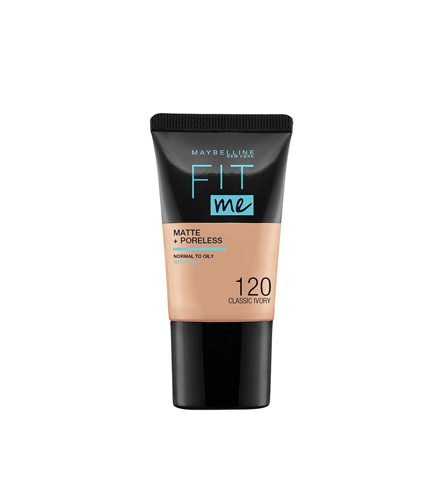 Maybelline New-York Fit Me Matte & Poreless Fluid Foundation Normal to Oily Skin Shade: 120 CLASSIC IVORY 18 ml - Buy Online on GoSupps.com