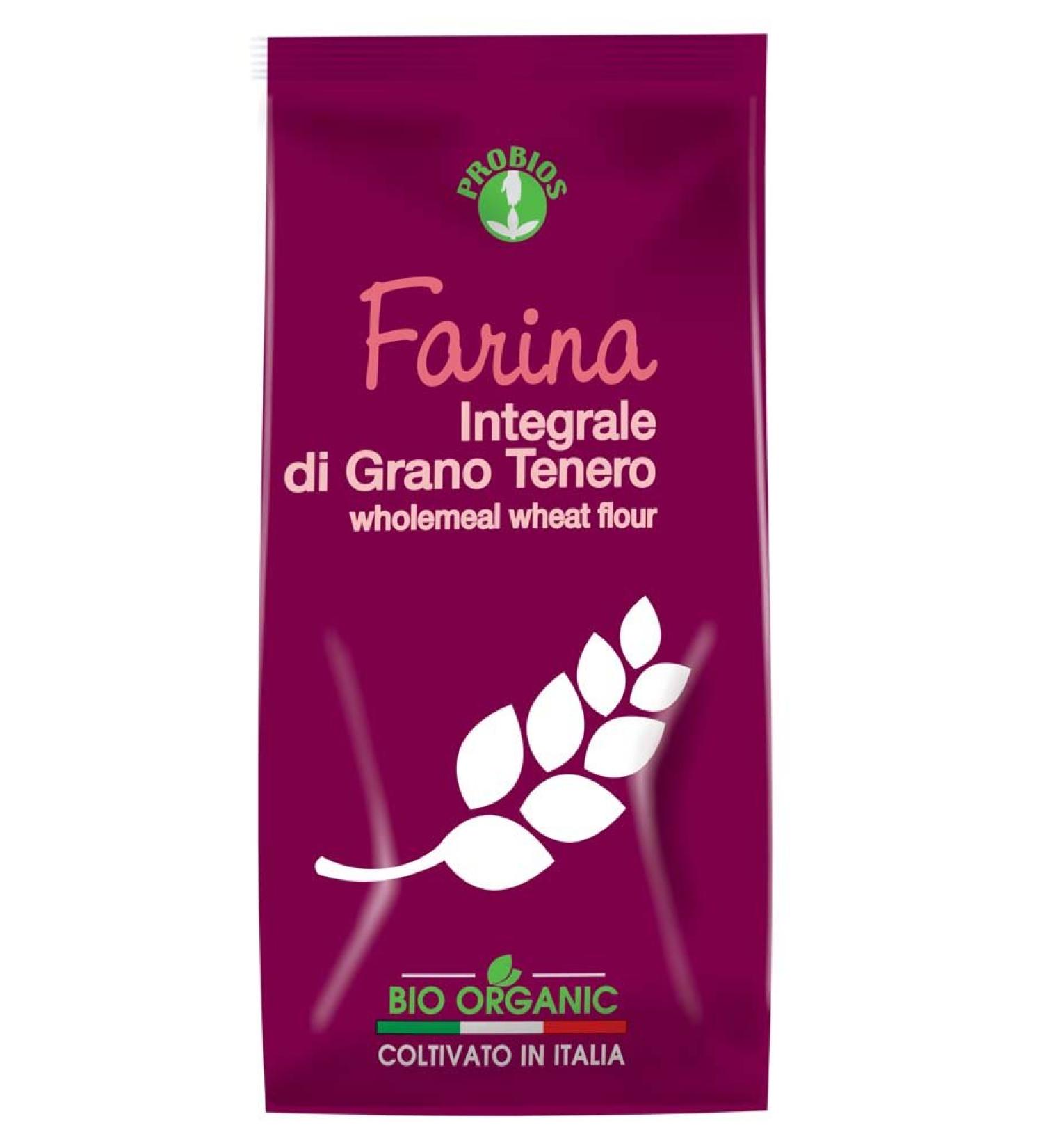  Probios Probios Whole Soft Wheat Flour - 1000g - pack of 6  - Buy Online on GoSupps.com