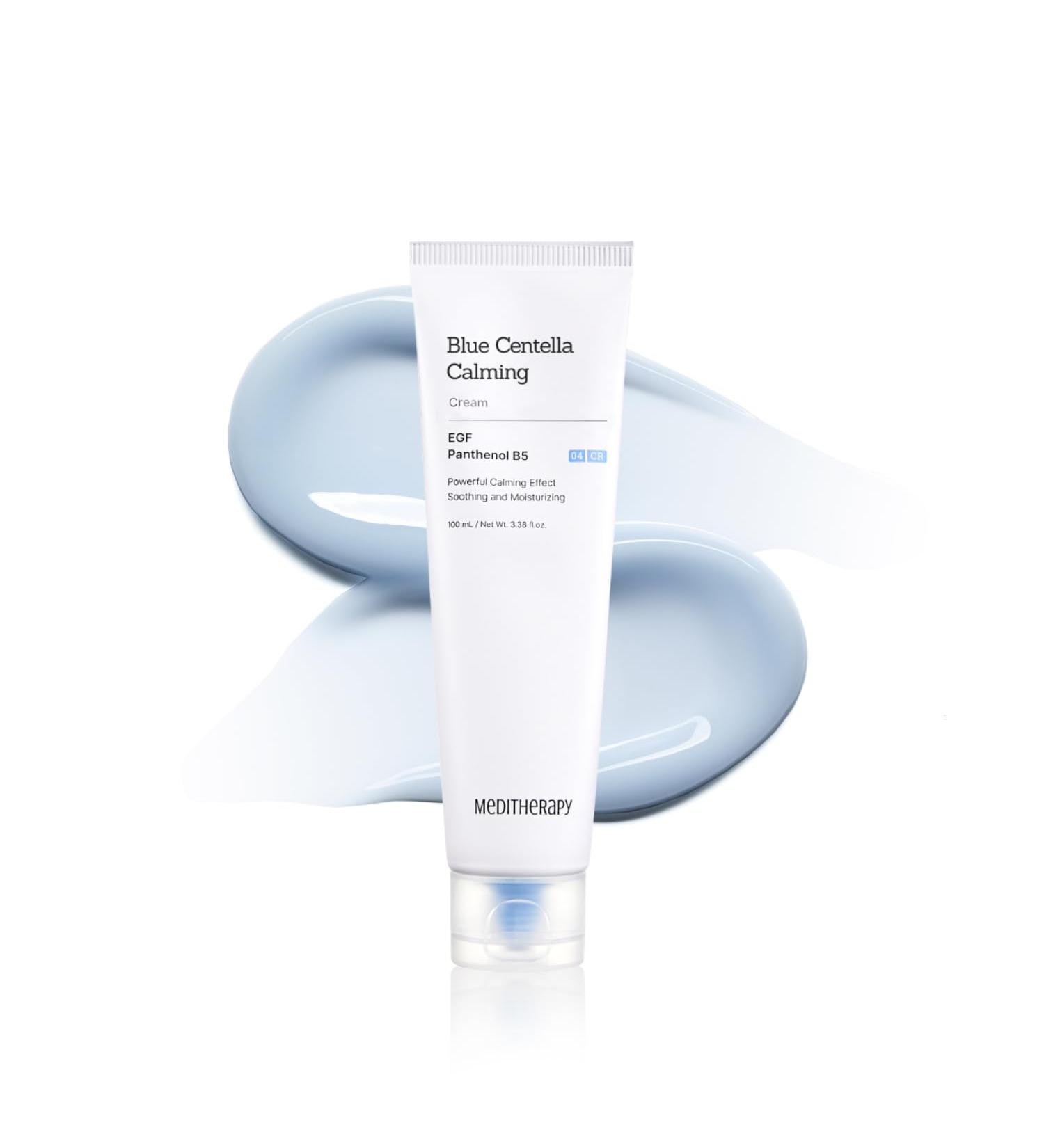 MEDITHERAPY Blue Centella Calming Cream - Soothing & Moisturizing Natural Relief | EWG Green Grade 3.38 fl. oz - International Shipping Available - Buy Online on GoSupps.com