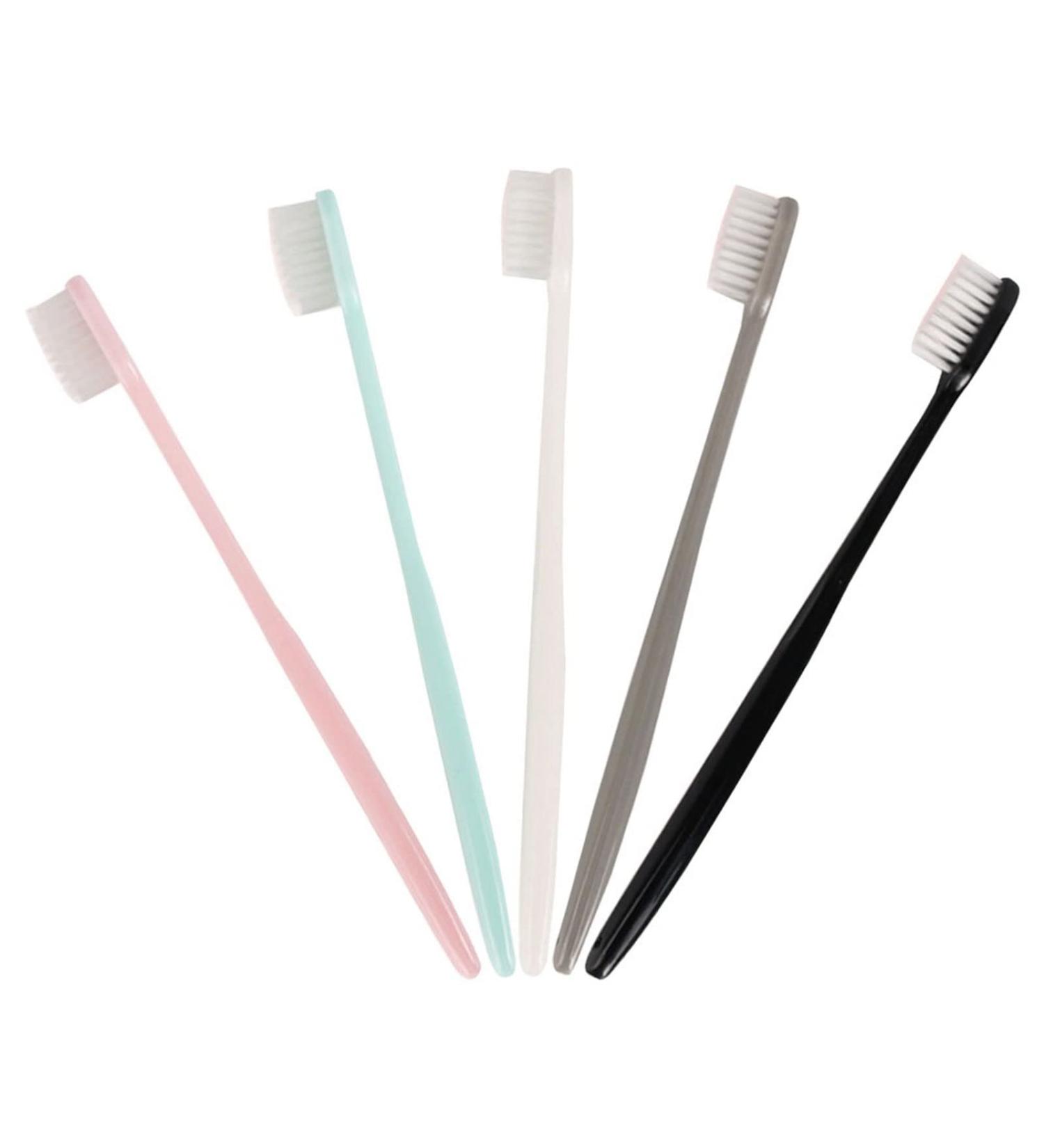 Suicra Soft Brush Toothbrush Set - 10 Portable Mini Hiking Toothbrushes in Ice Cream Colors for Couples | Travel & Home Use with Holder - Buy Online on GoSupps.com