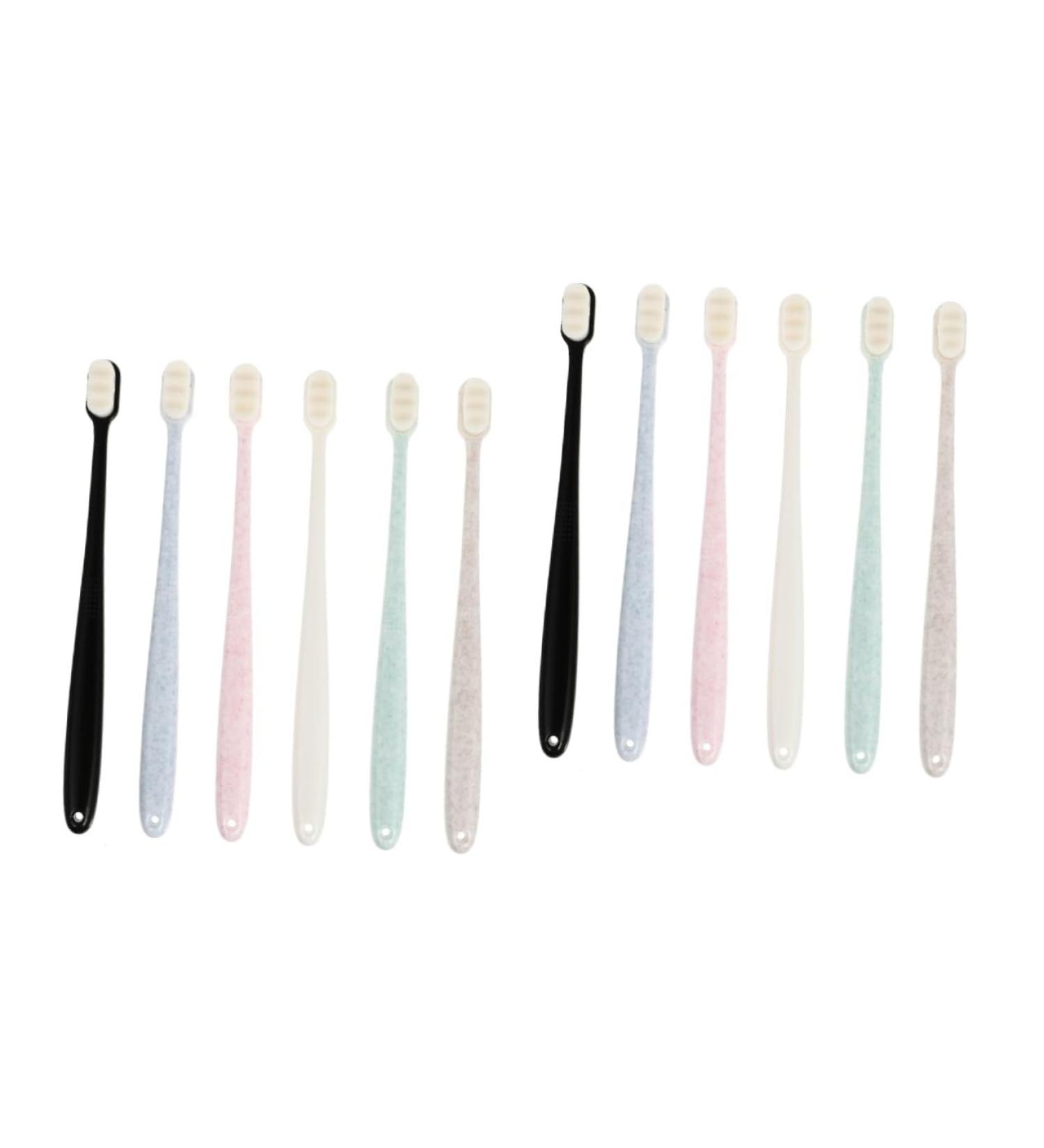 Minkissy 12-Piece Silicone Toothbrush Set - Soft Bristle Travel Brushes for Kids & Adults - Ideal Gift for Oral Care - Buy Online on GoSupps.com