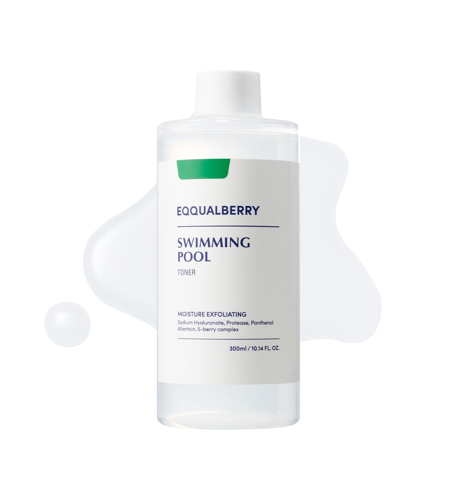 Swimming Pool Toner - Korean Toner for Daily Exfoliating & Deep Hydration with Natural Enzyme Protease & Hyaluronic Acid For Sensitive Skin 10.14 Fl Oz (300ml) - Buy Online on GoSupps.com