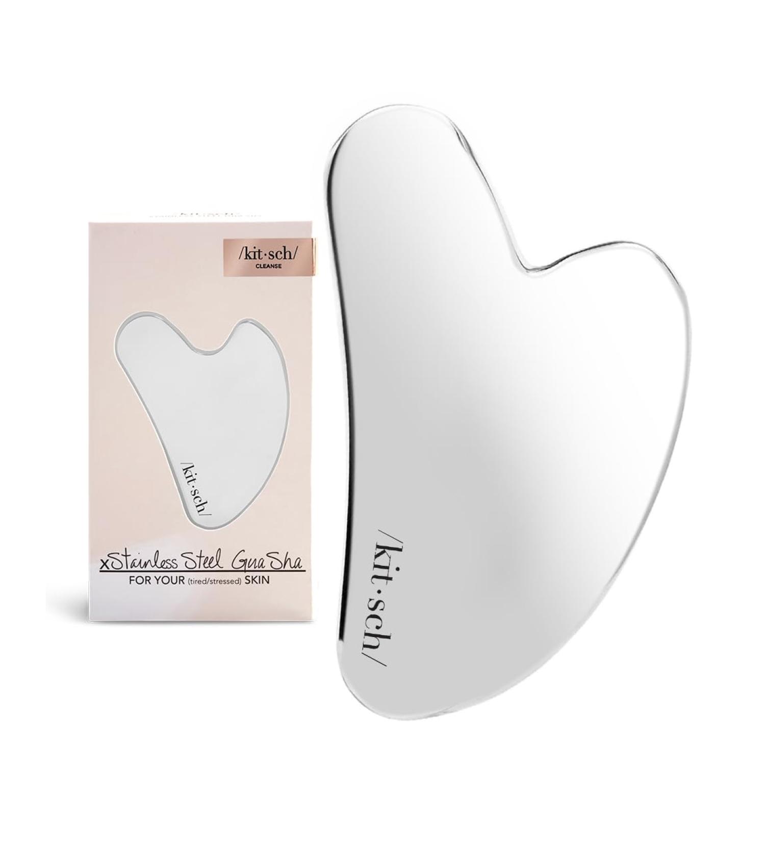 Kitsch Stainless Steel Gua Sha Facial Tools | Lymphatic Drainage Massager for Face & Body | Jawline Sculpting | Best Skin Care Gifts for Mom & Women - Buy Online on GoSupps.com