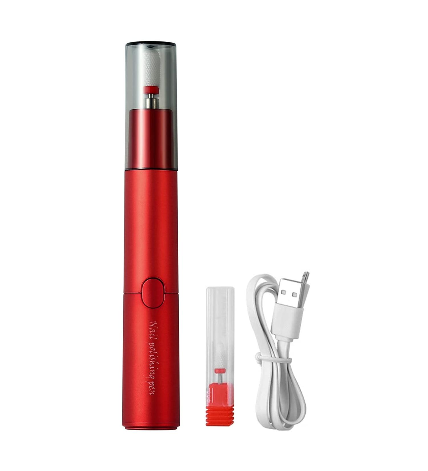 Electric Nail Drill Machine Cordless Portable Rechargeable 15000RPM Forward & Reverse Design Polishing Shape Nail File Set for Gel Nails/Acrylic Nails/DIY Manicure & Pedicure Red - Buy Online on GoSupps.com