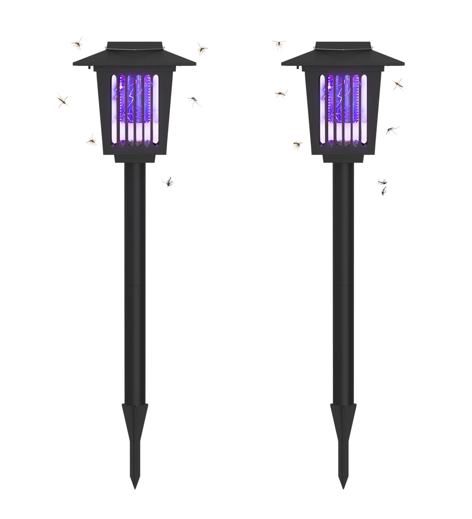 Outdoor Solar Bug Zapper 2 Pack - LED Mosquito Killer for Indoor & Garden Use - Buy Online on GoSupps.com