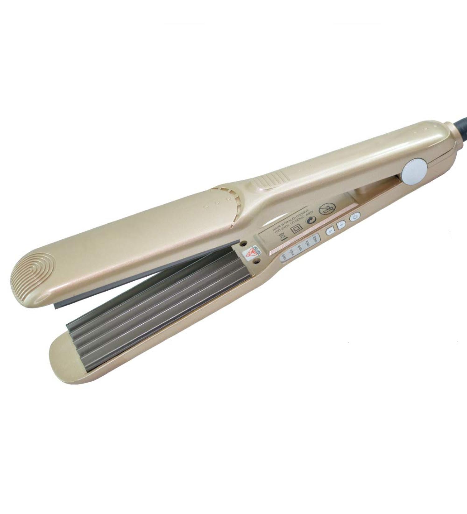 Gold Hair Crimper & Straightener for Fluffy Hairstyles | Small Waver Iron for Short & Long Hair | Styling Tools - Buy Online on GoSupps.com