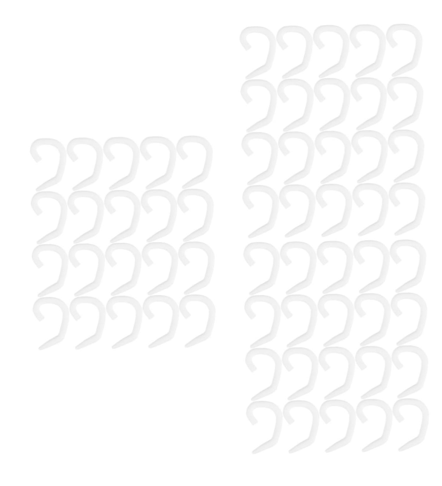 Buy Besportble 60pc Ear Hook Holders & Tape | Extension Face Cover Accessories for Ear Protection - White Cable Buckles & S-Hooks - Buy Online on GoSupps.com