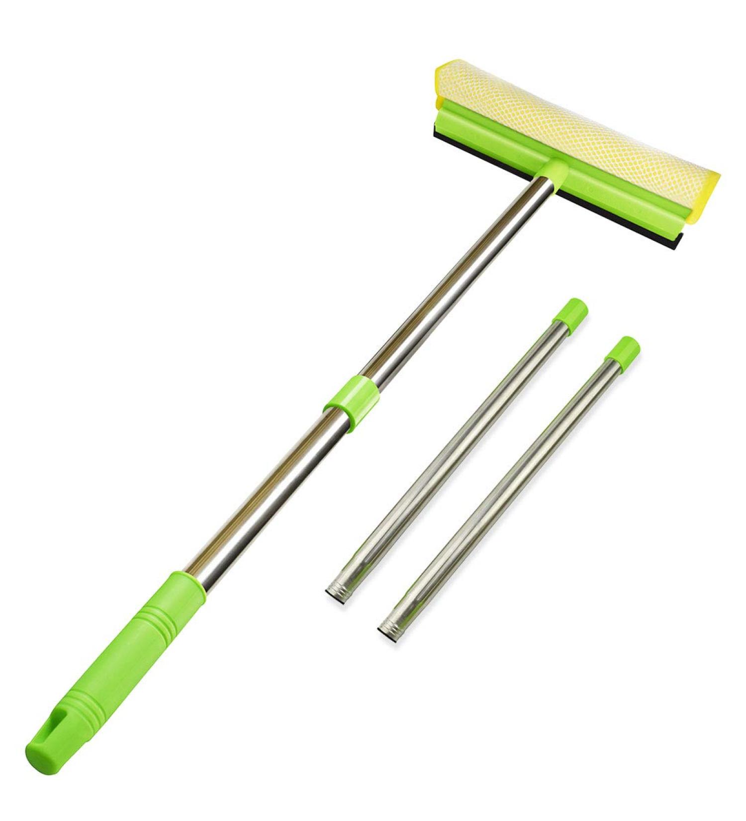 ITTAHO 2-in-1 Multi-Use Window Squeegee with Extension Pole - Long Handle for Gas Stations, Glass Showers, and Outdoor High Window Cleaning - Buy Online on GoSupps.com