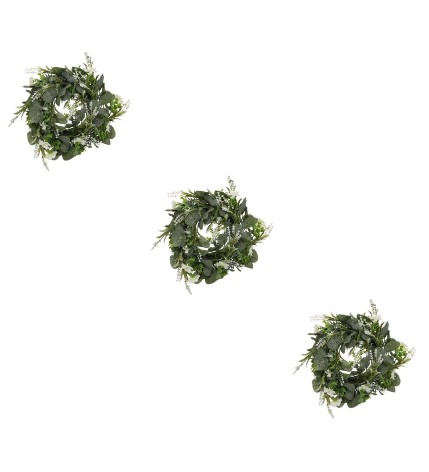 Zerodeko 3 Pcs Wreath Wedding Ceremony Decorations Summer Decor for Home Door Hanging Decor Front Door Garland Mini Broom Decorations for Home Faux Green Plastic Grass Ring Vine Greenx3pcs 30x30cmx3pcs - Buy Online on GoSupps.com