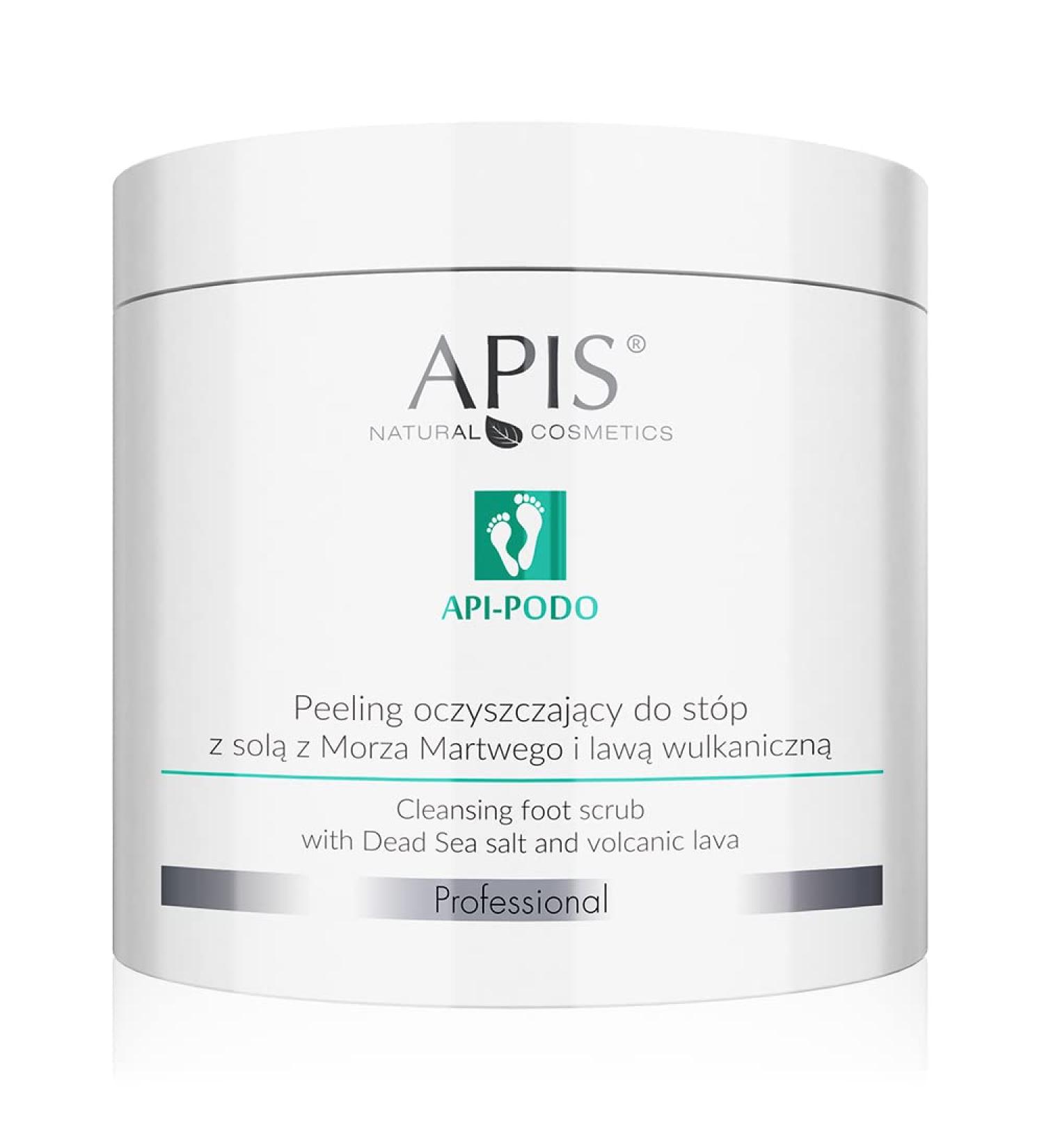 APIS API-PODO Cleansing Foot Peel with Dead Sea Salt and Volcanic Lava | Podiatric Care | 700 grams
