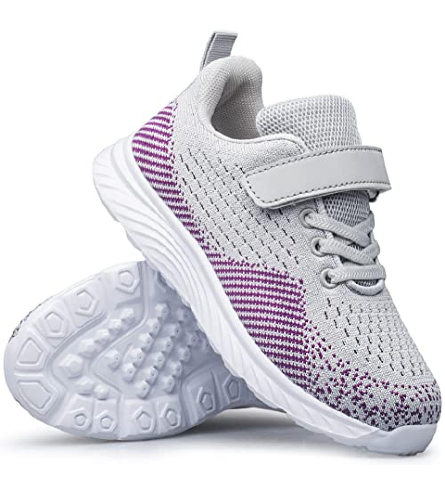 MURDESOT Kids Athletic Running Sports Sneakers - 8 Toddler Grey & Purple - Buy Online on GoSupps.com