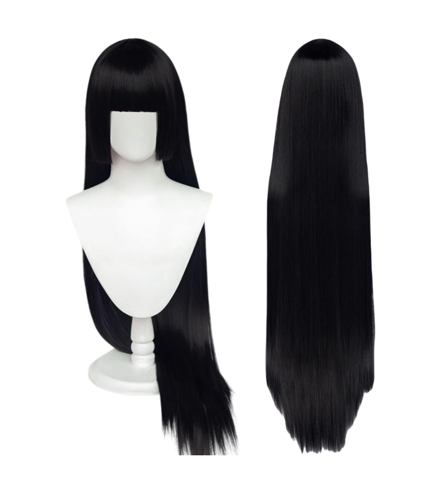 wxypreey Black Long Straight Hair Wig | Anime Cosplay & Halloween Costume | Premium Quality Wig - Buy Online on GoSupps.com