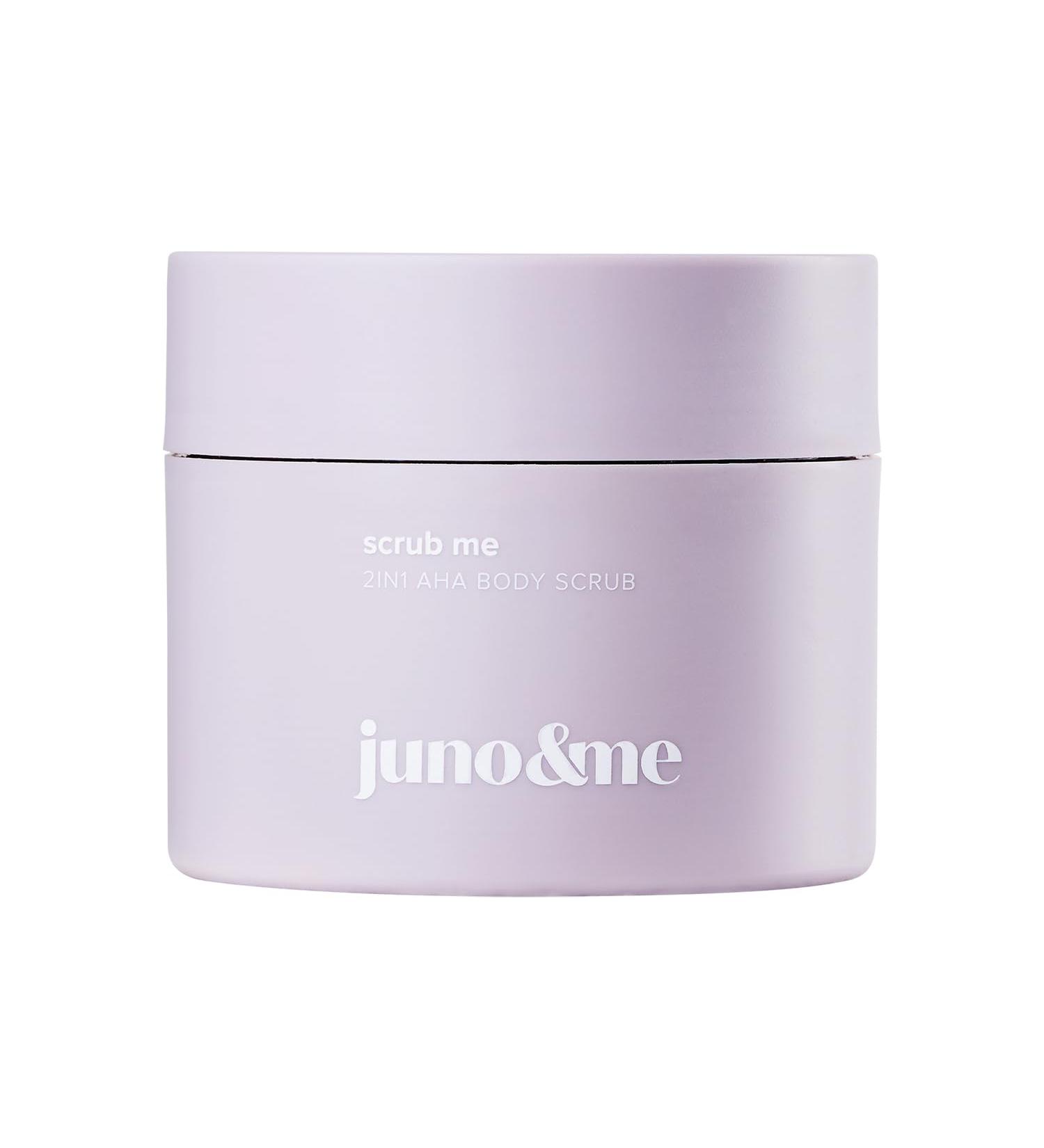 Juno & ME 2-in-1 AHA Body Scrub | Vegan Skincare with Volcanic Stone & Niacinamide | Deep Clean & Exfoliate - 160ml - Buy Online on GoSupps.com