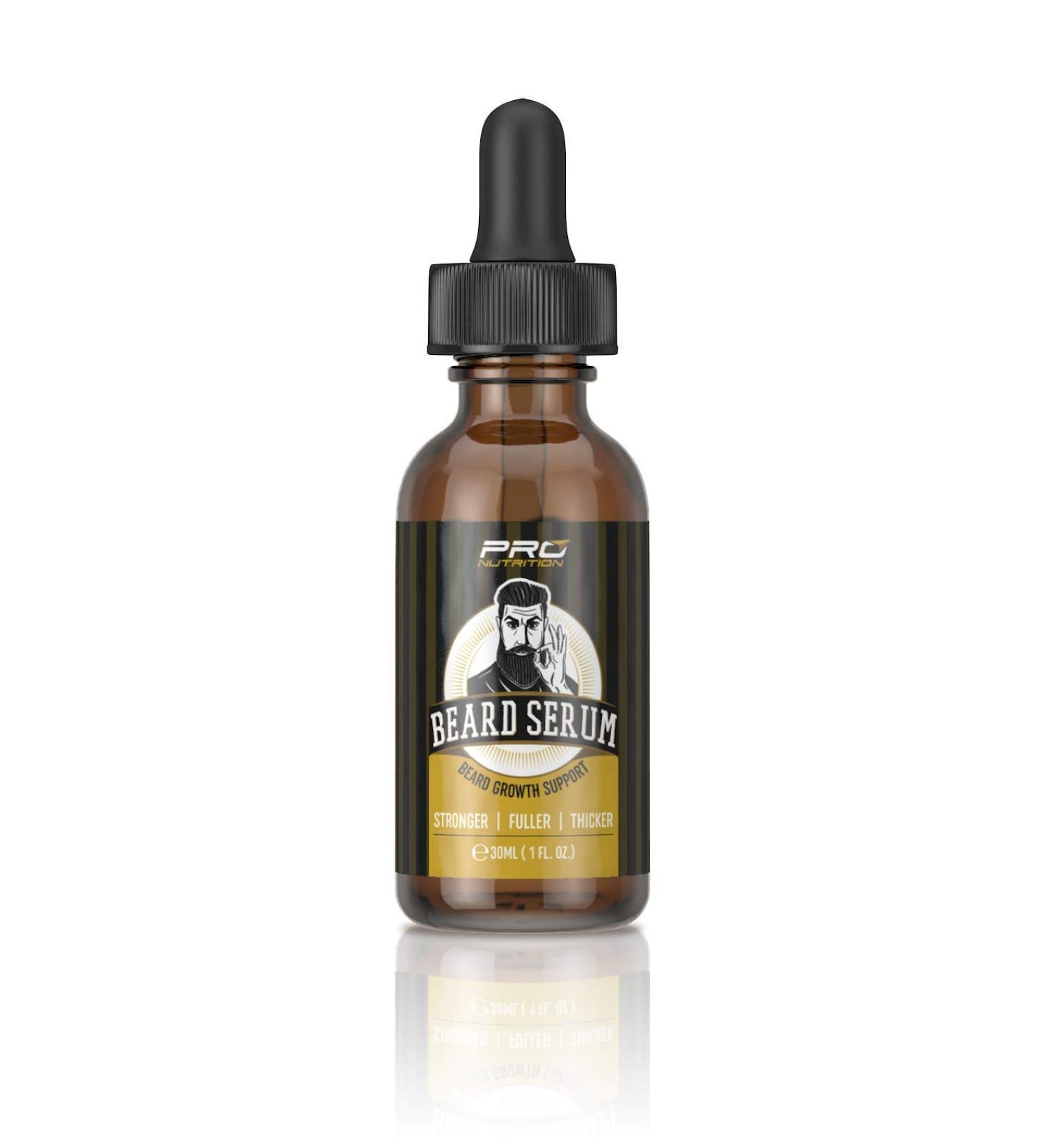Beard Growth Serum - Stimulate New Follicle Growth for Stronger Thicker Fuller Beards & Mustaches | International Shipping - Buy Online on GoSupps.com